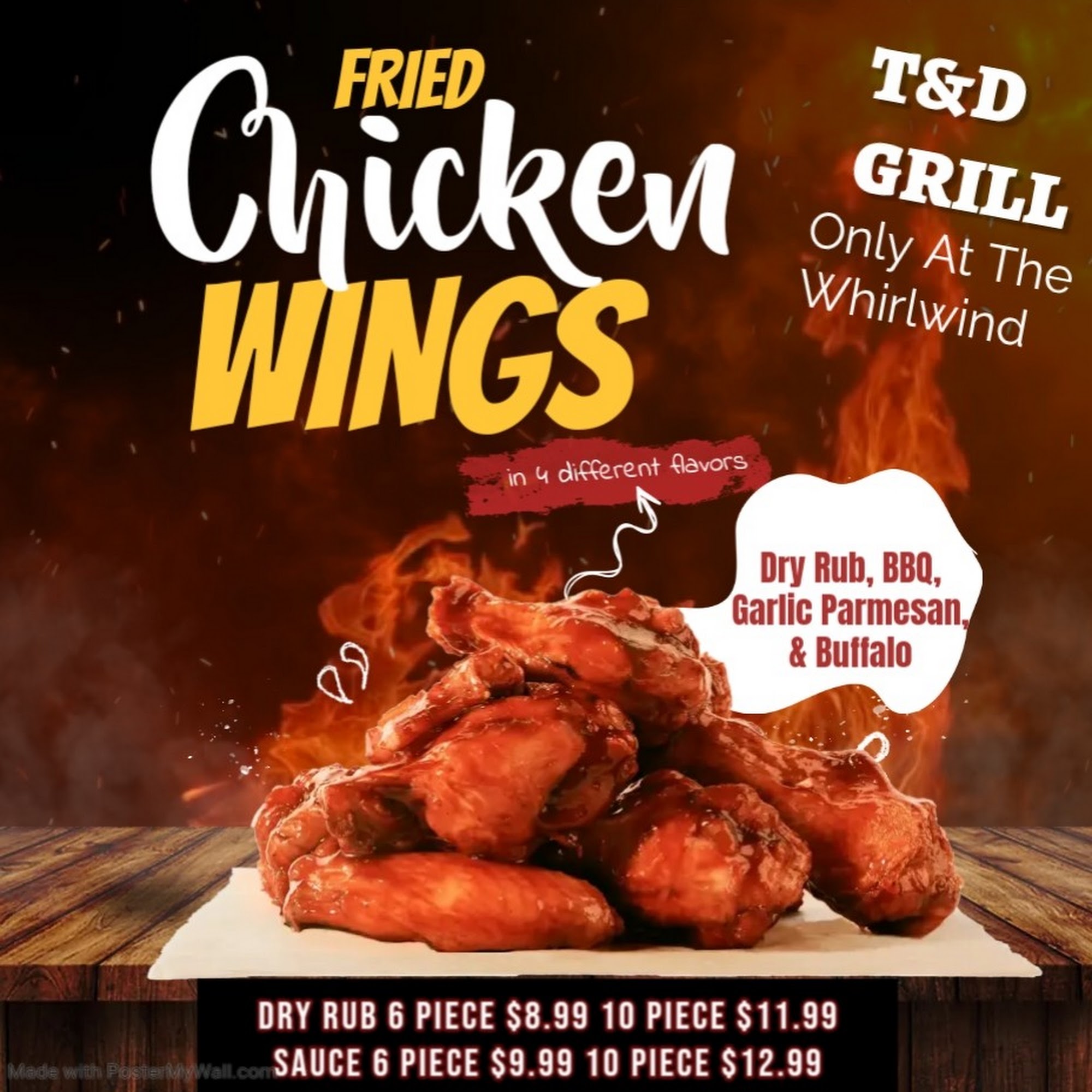 T&D Grill Menu