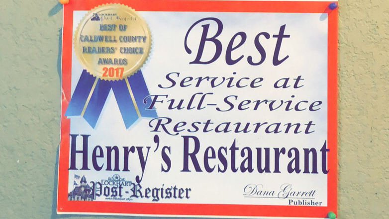 Henry's Restaurant Lockhart