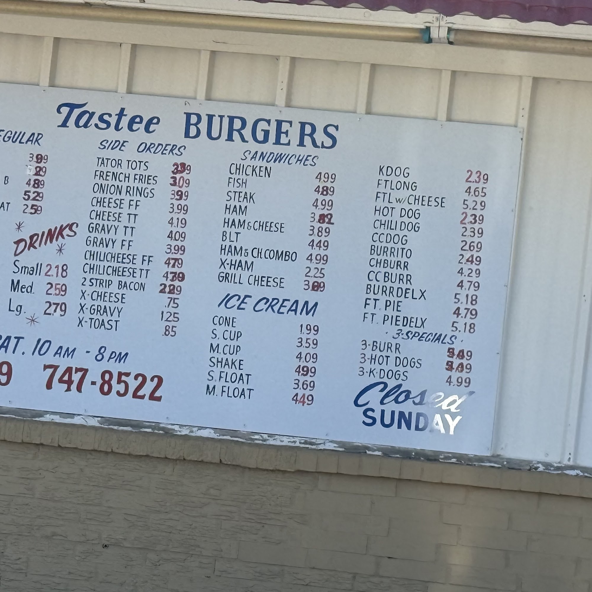 Tastee Burgers Lubbock