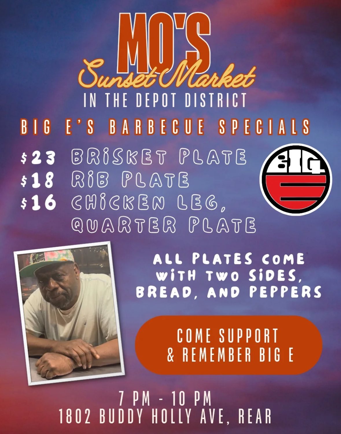 Big E's Barbeque Menu