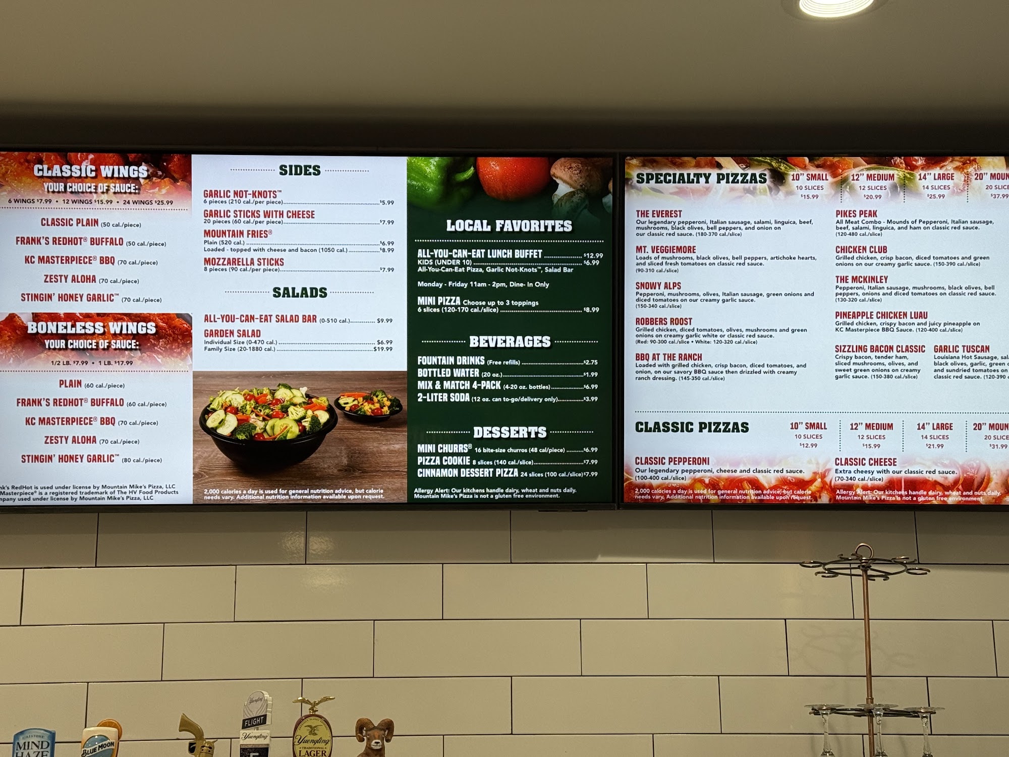 Mountain Mike's Pizza Menu