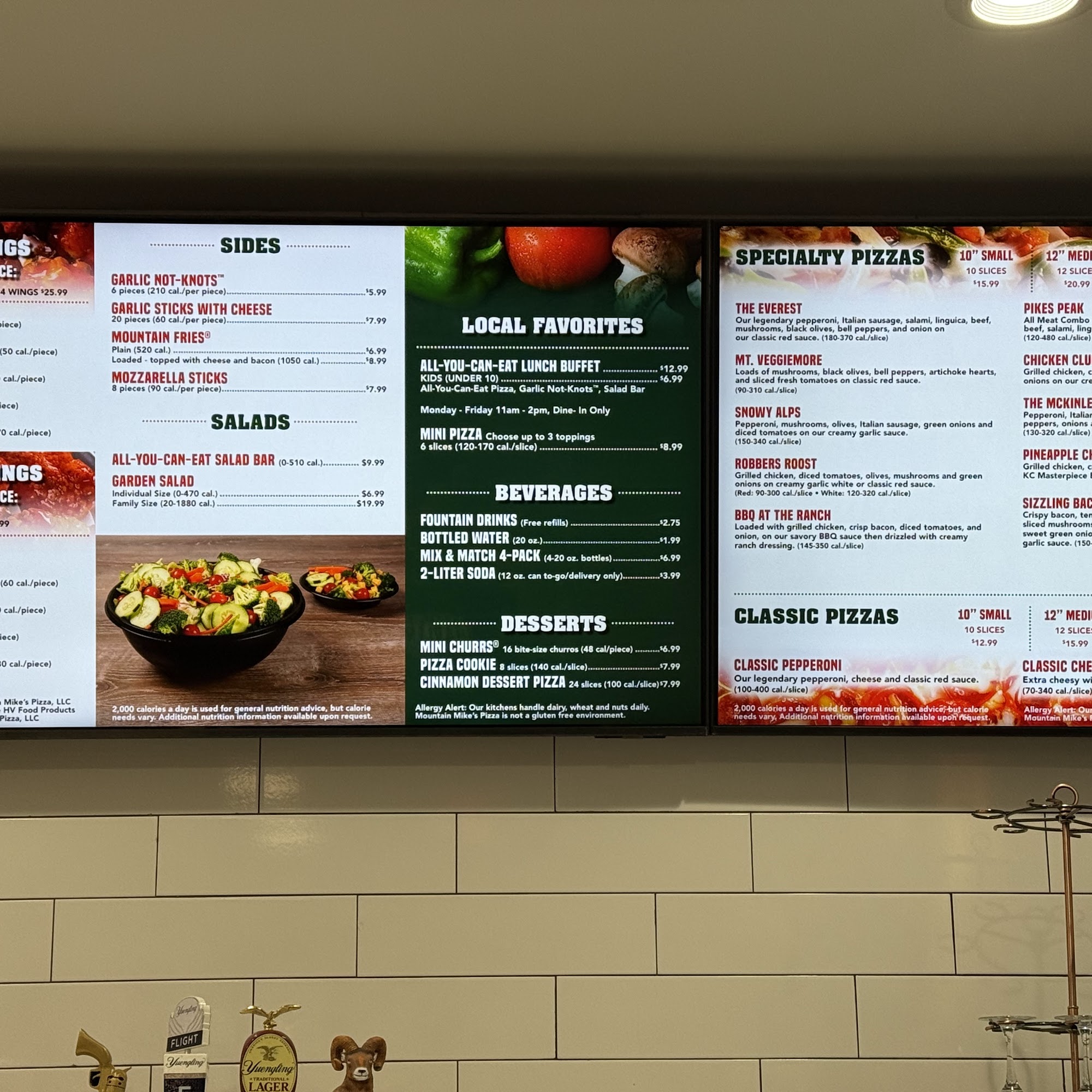 Mountain Mike's Pizza Menu