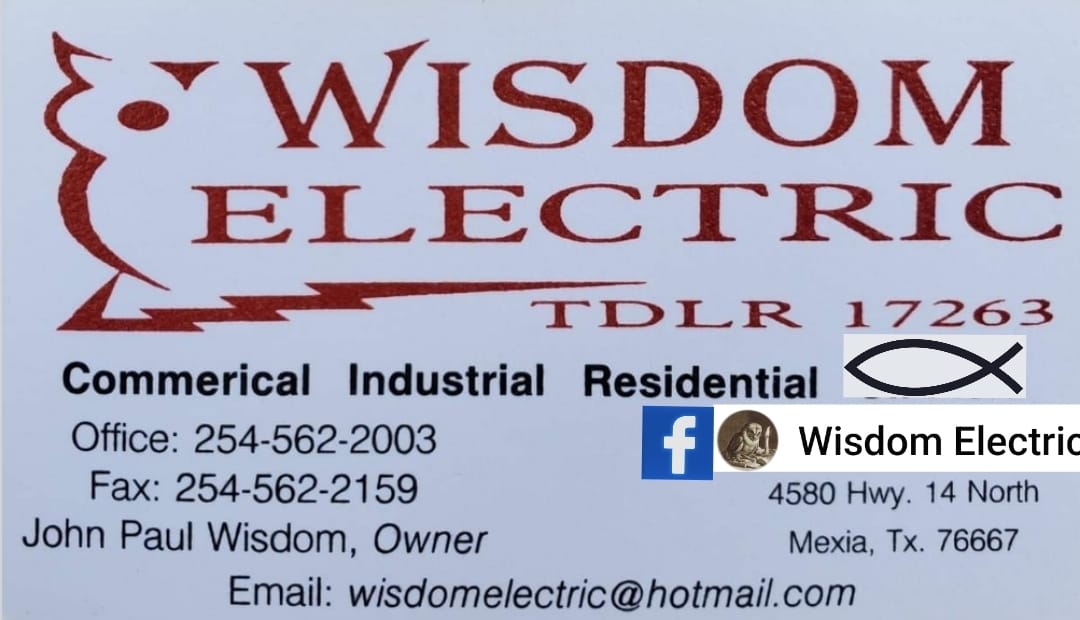 Wisdom Electric 4580 TX-14, Mexia Texas 76667