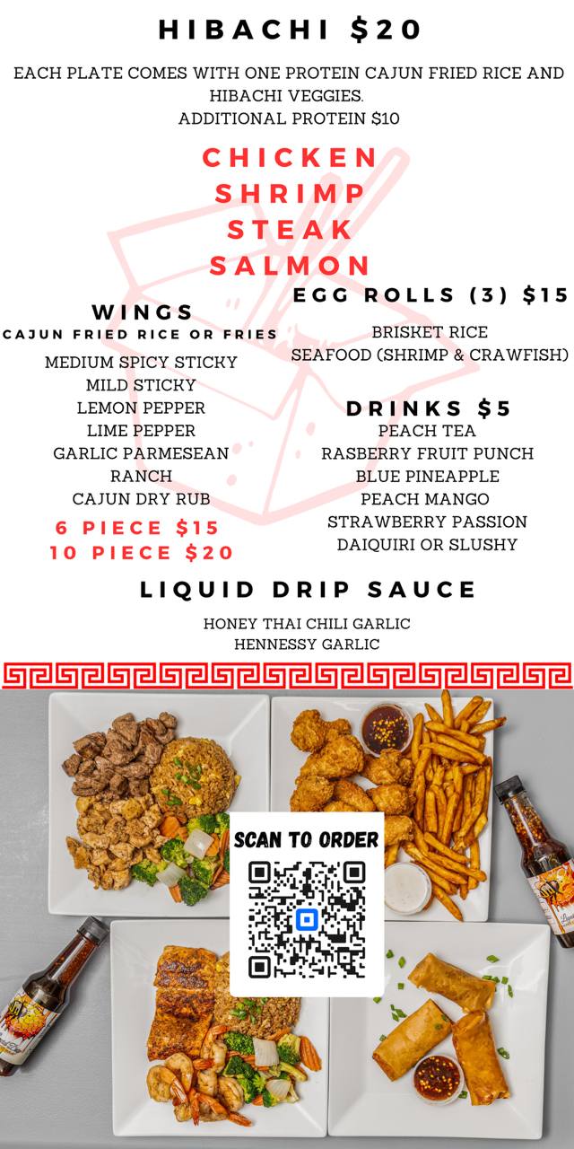 Sip And Sweets Hibachi Menu