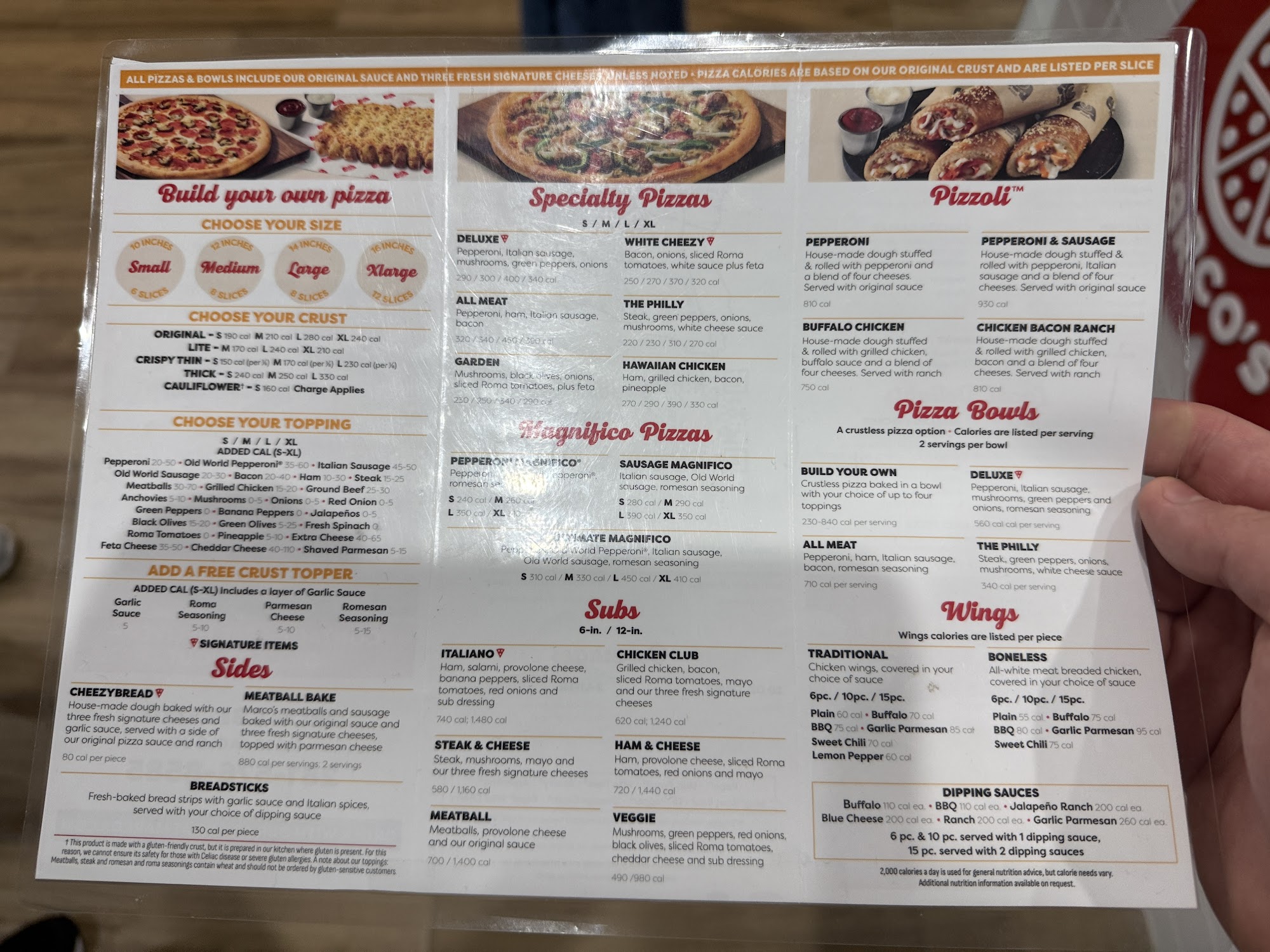 Marco's Pizza Menu