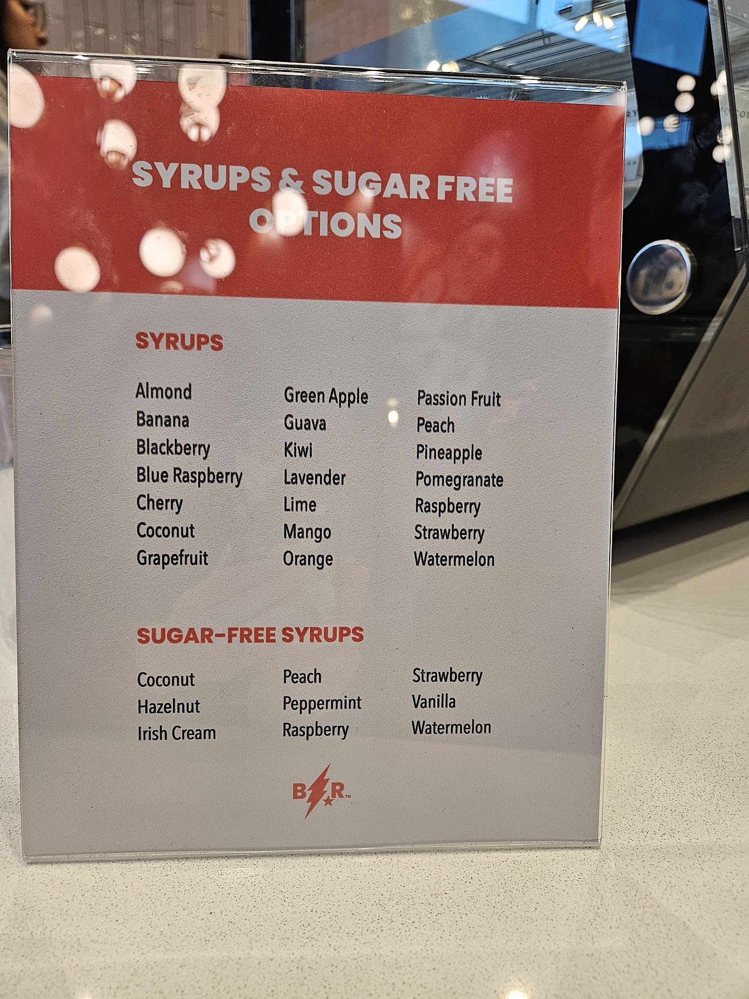 Black Rock Coffee Bar Menu