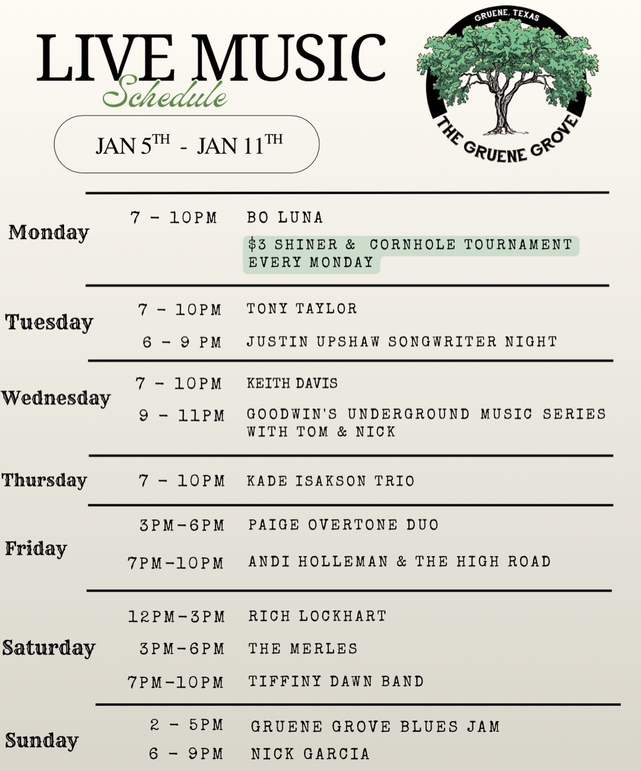 Gruene Grove New Braunfels