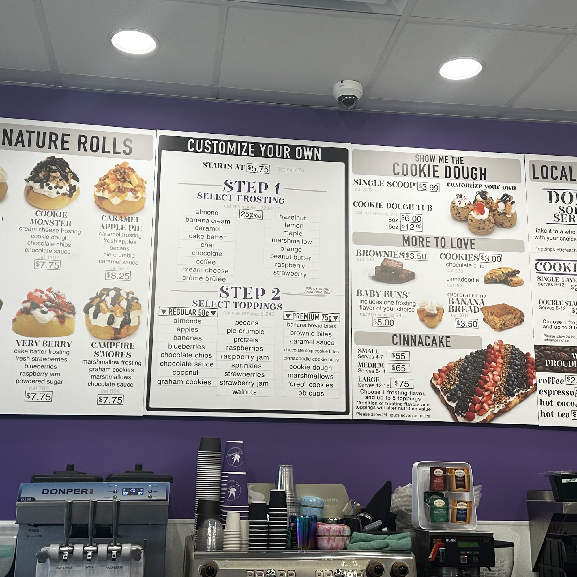 Cinnaholic Menu
