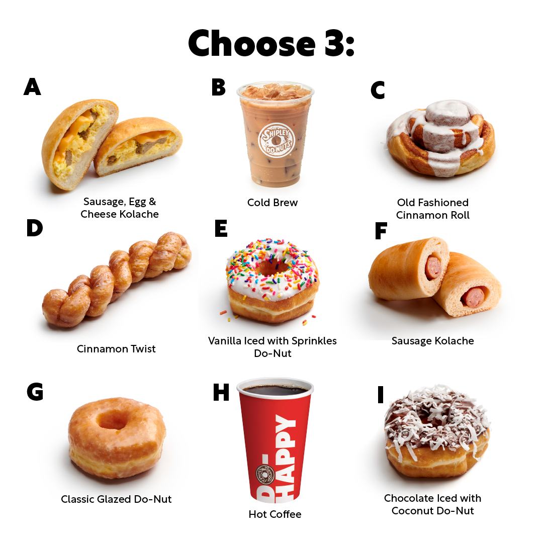 Shipley Do-Nuts Menu