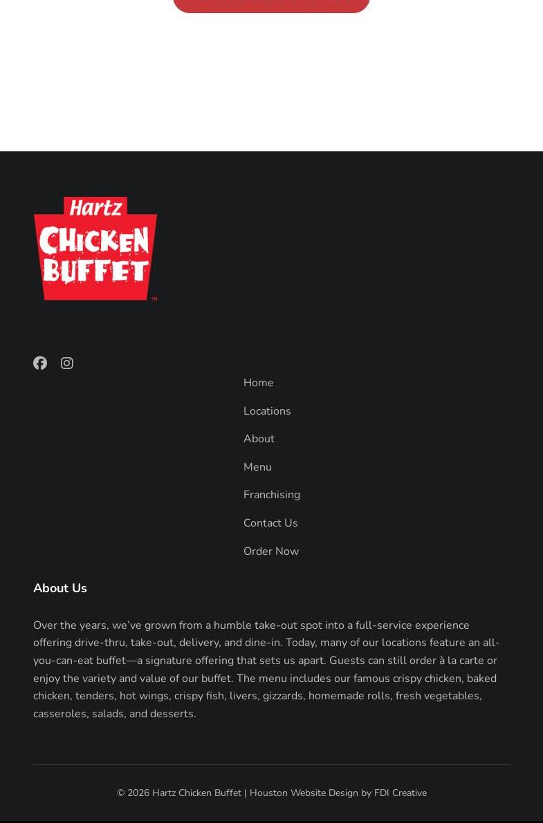 Hartz Chicken Buffet Menu