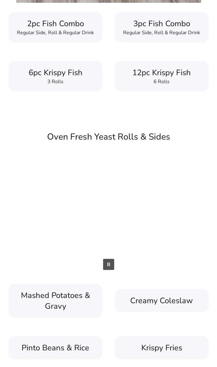 Hartz Chicken Buffet Menu