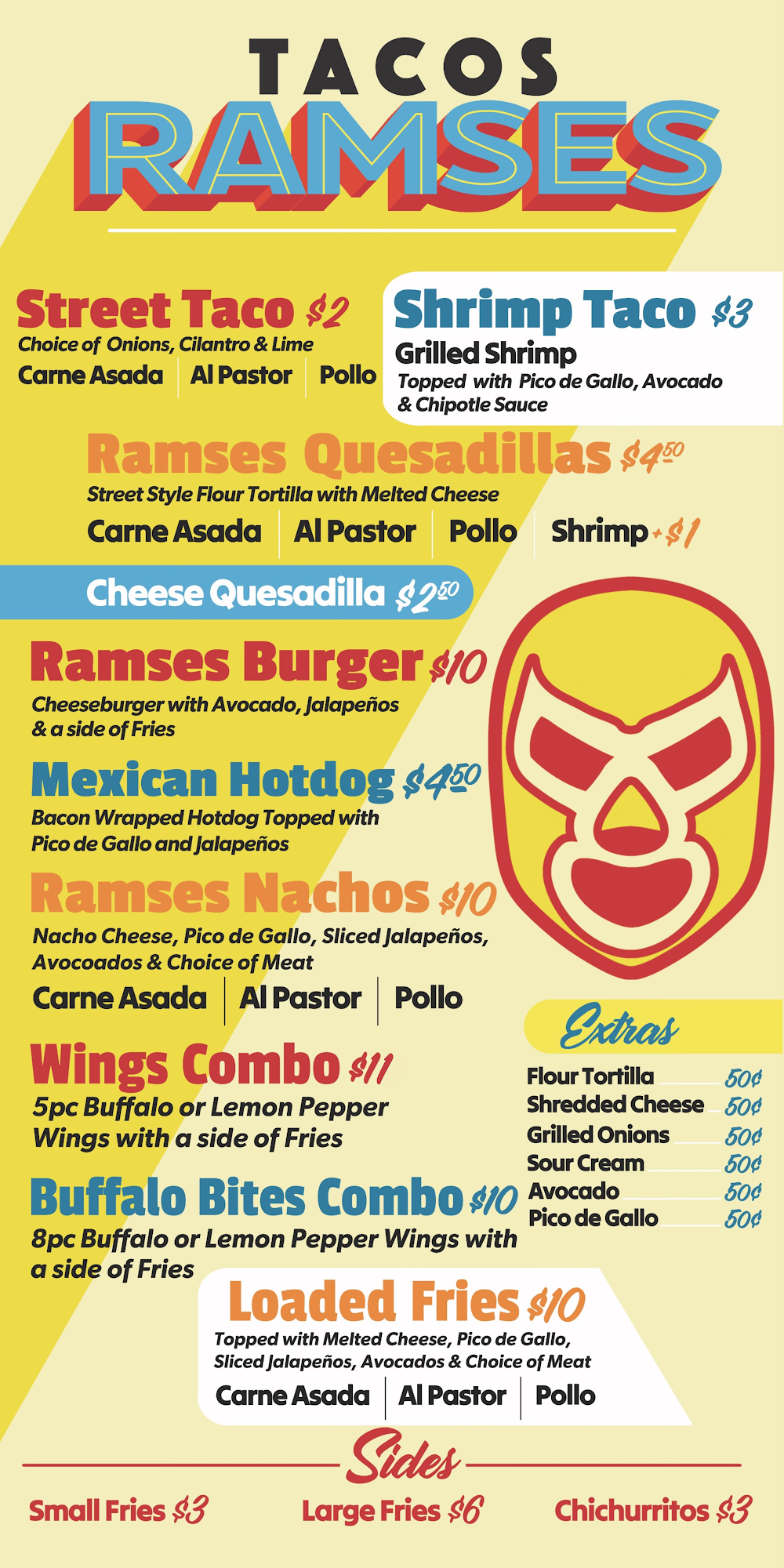 Tacos Ramses Menu