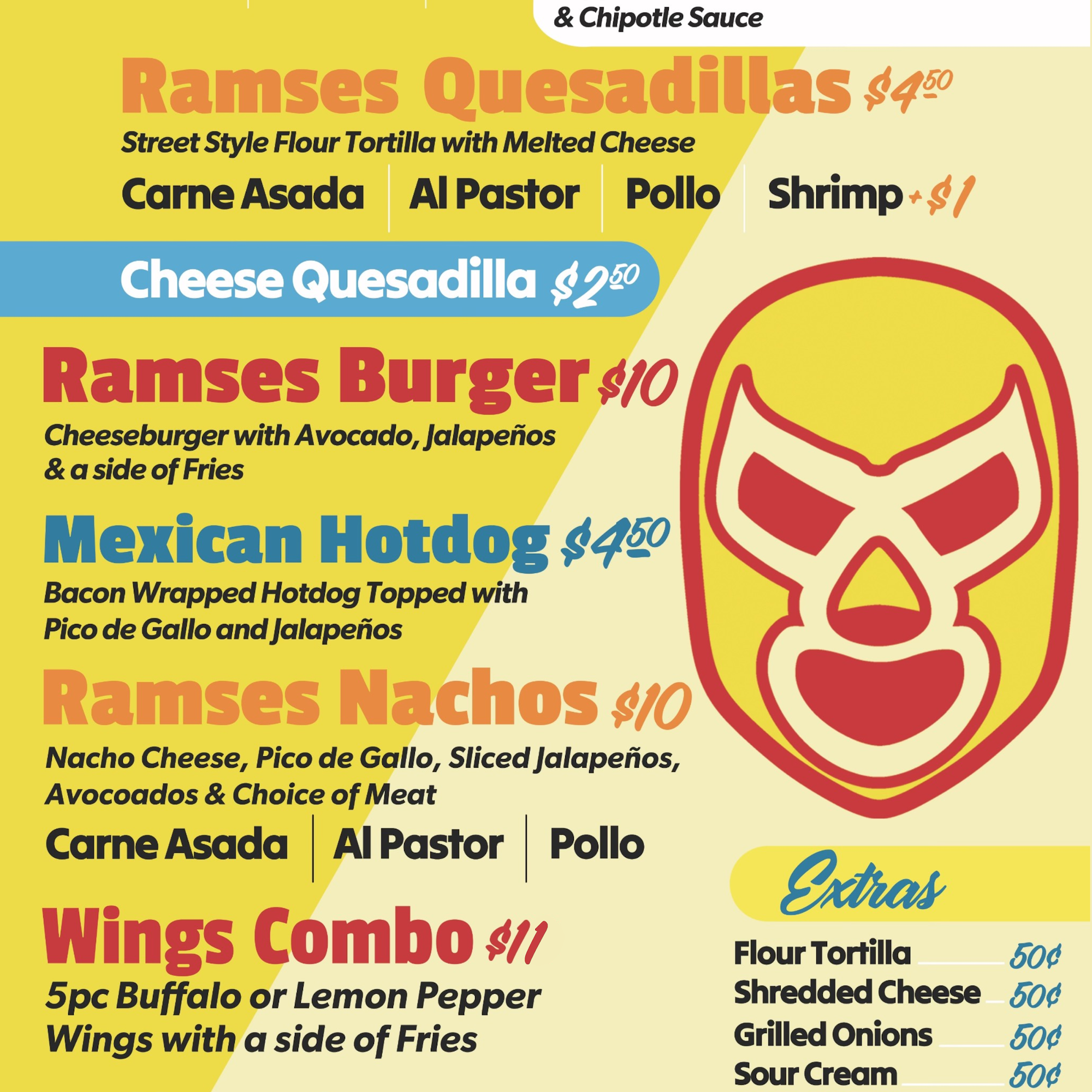 Tacos Ramses Menu