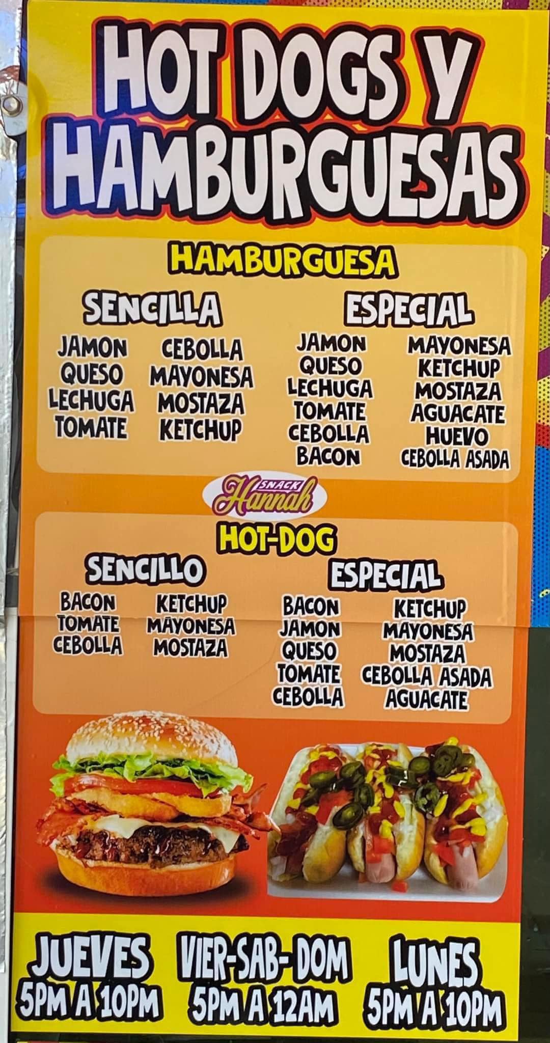 Snack Hannah Menu