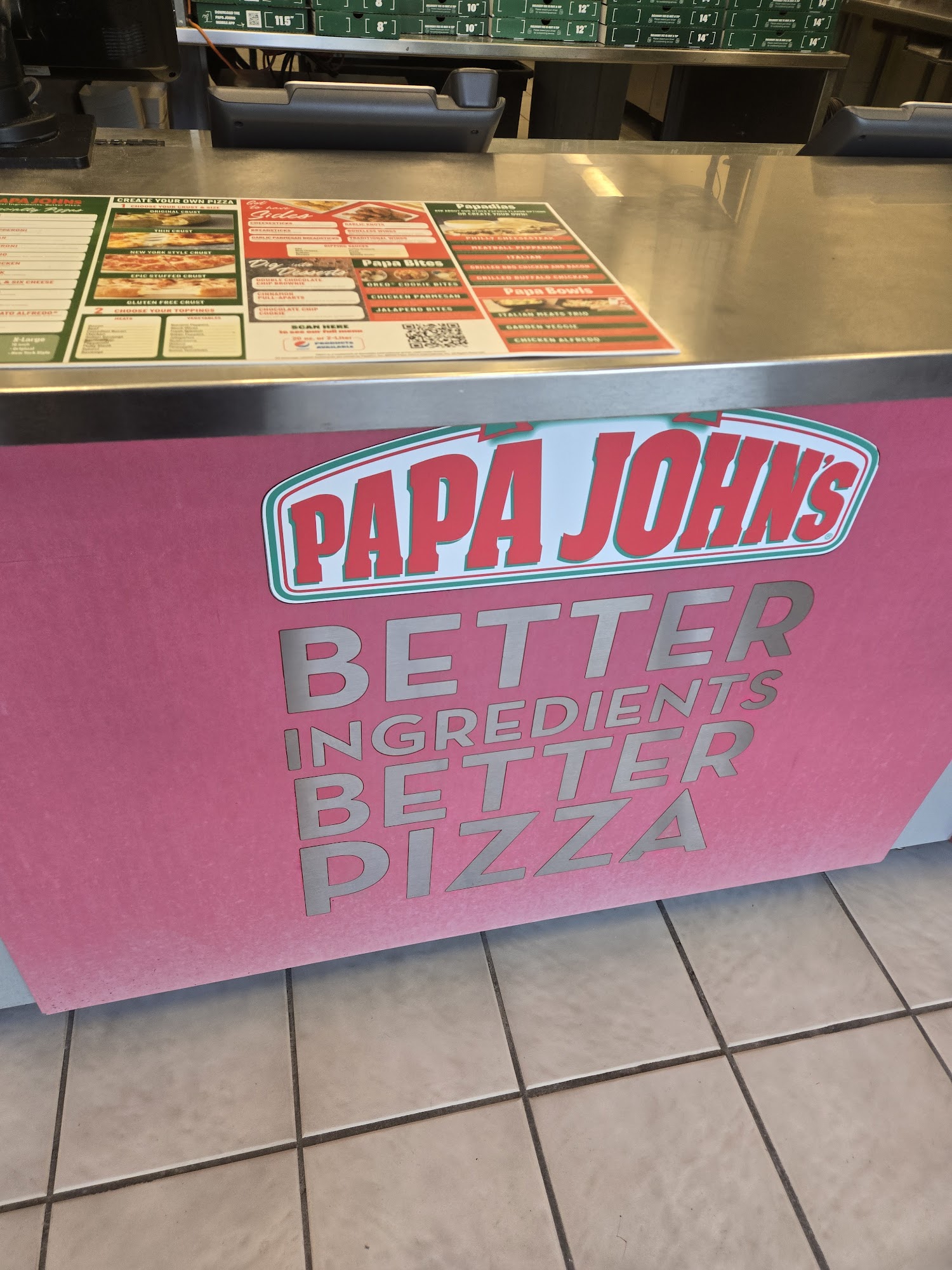 Papa Johns Pizza Menu