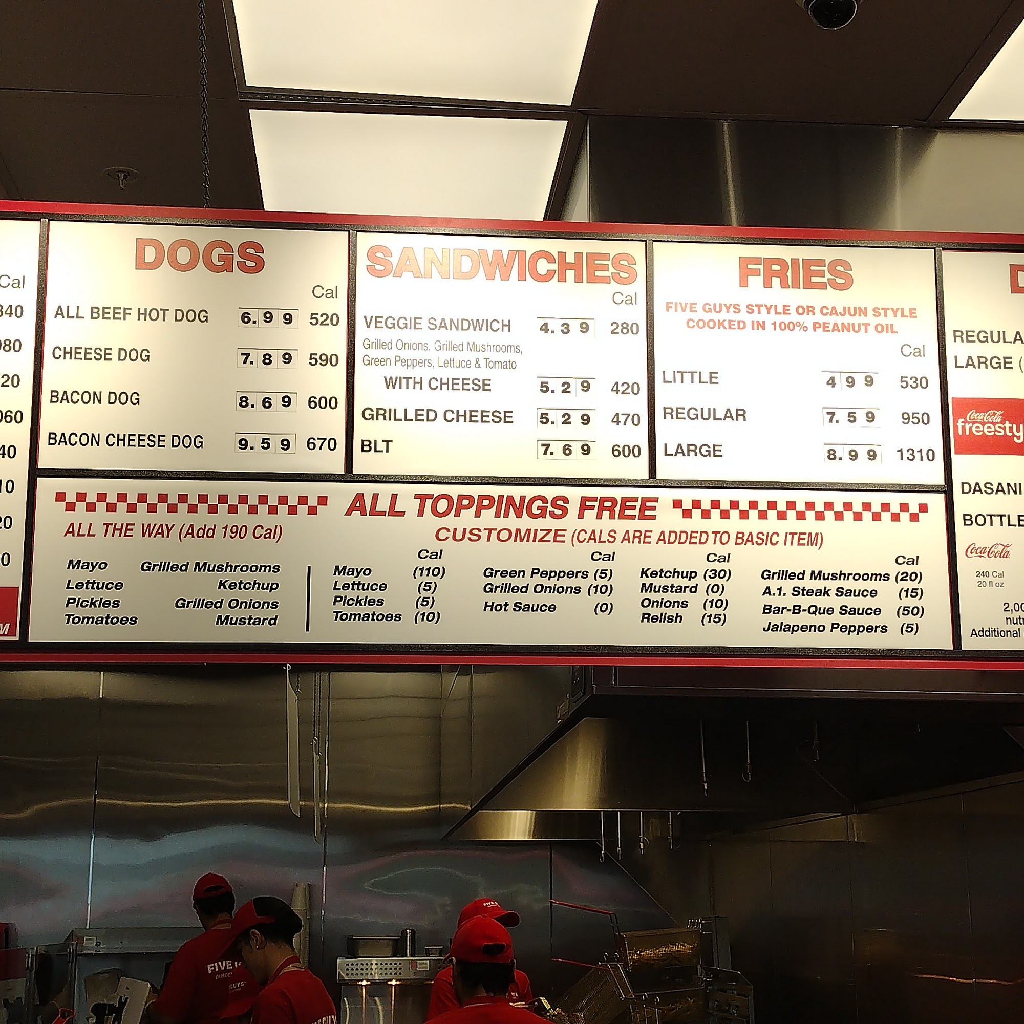 Five Guys Menu