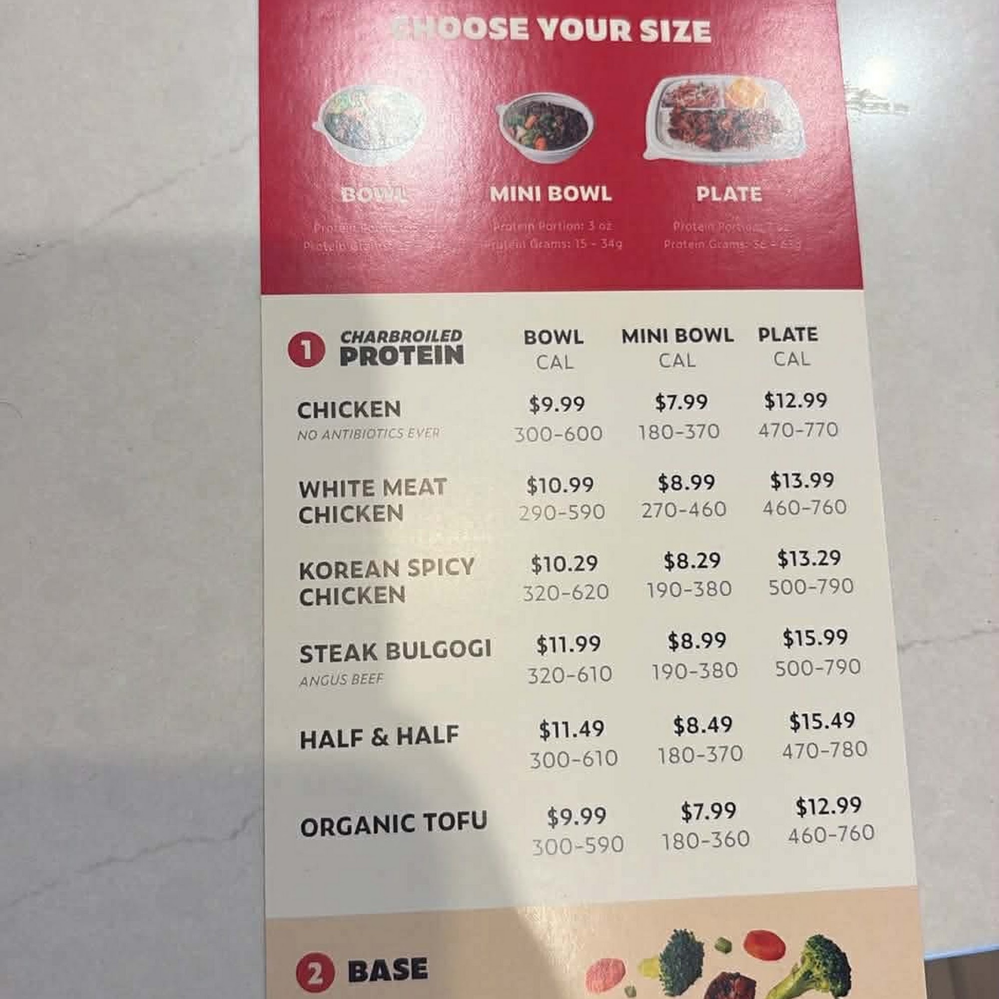 Flame Broiler Menu