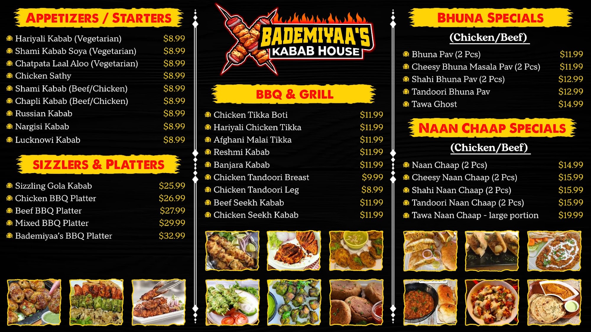 Bademiya Kabab House Menu
