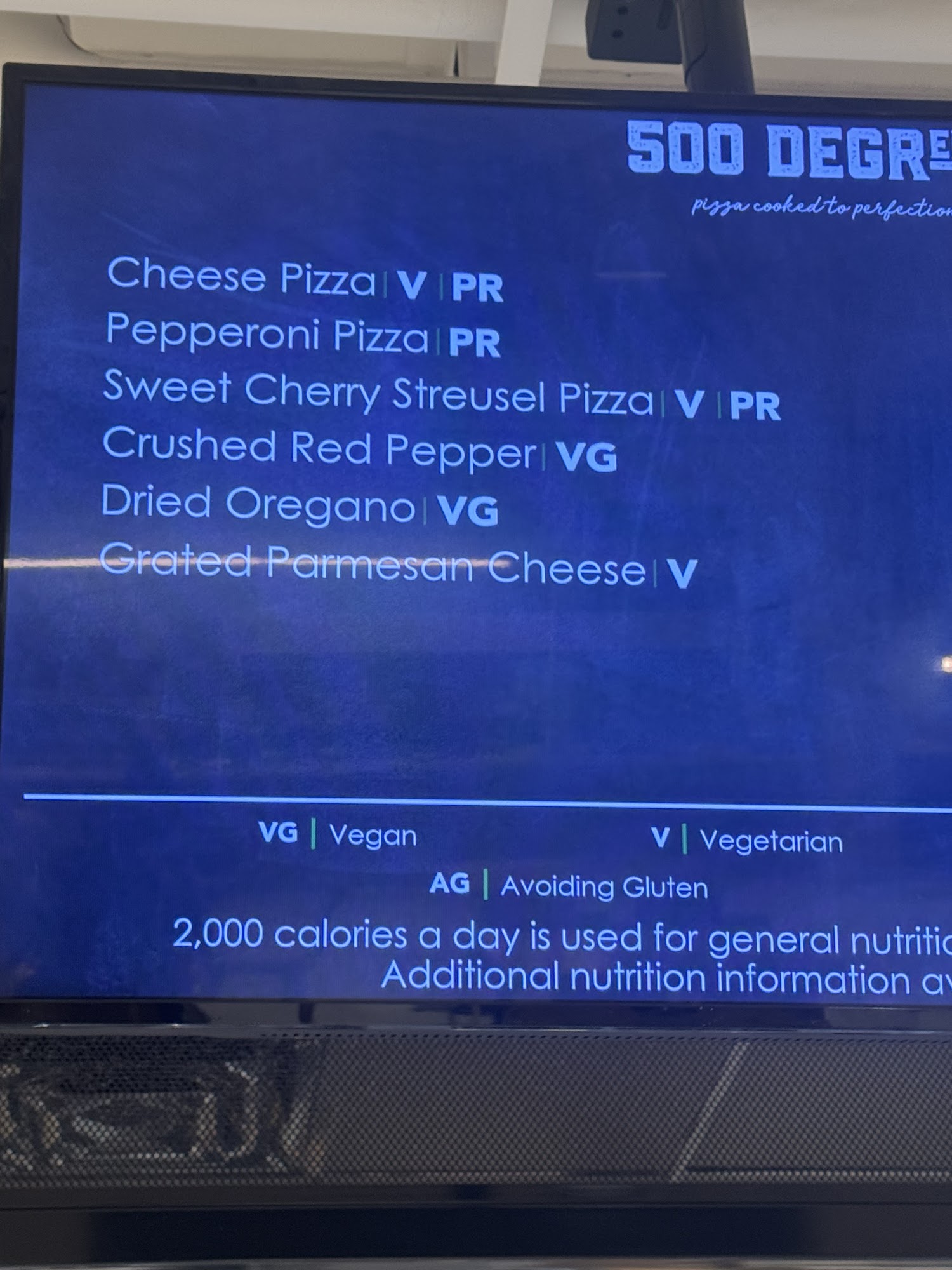 The Caf Menu