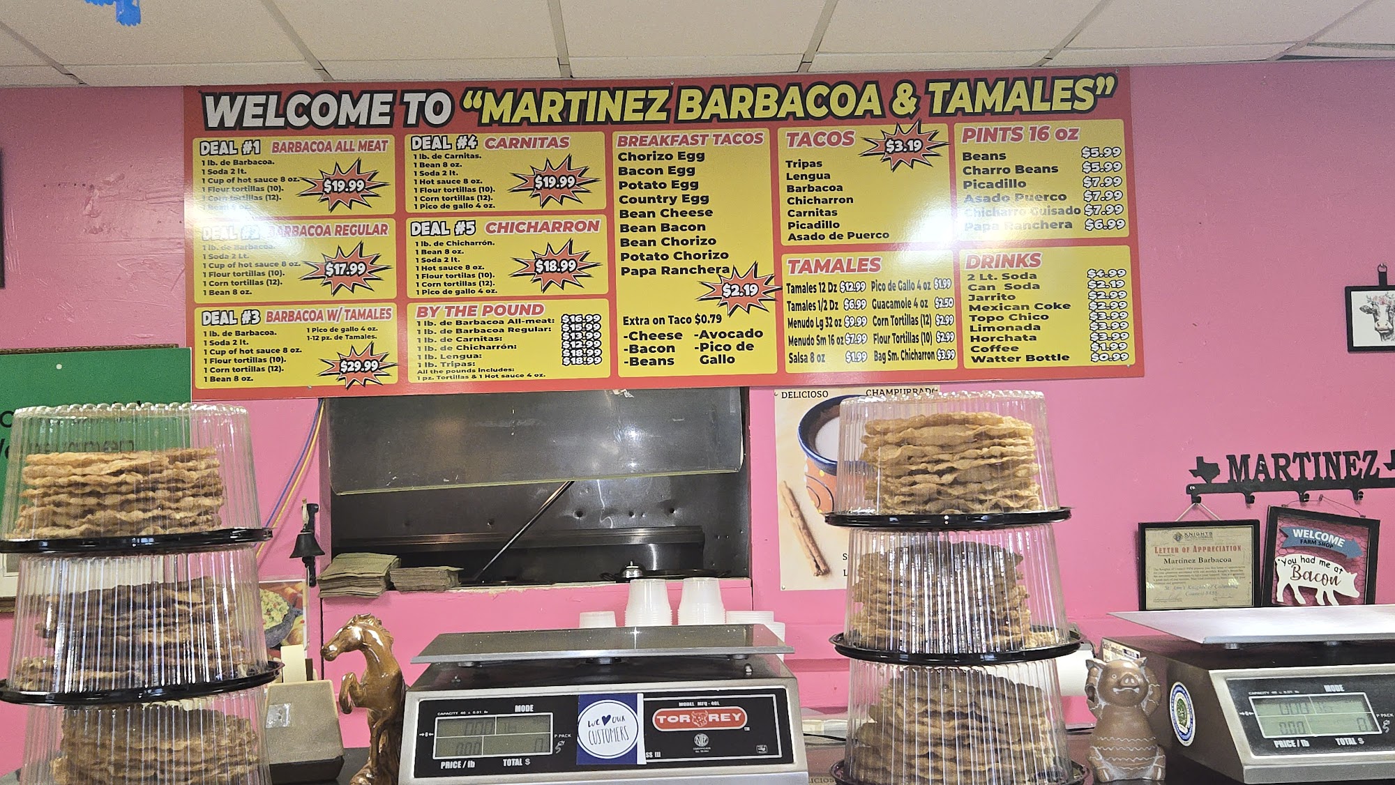 Martinez Barbacoa Y Tamales Menu