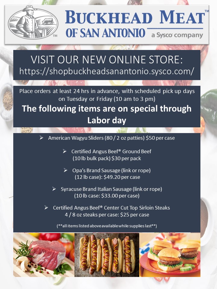 Texas Meat Purveyors Menu