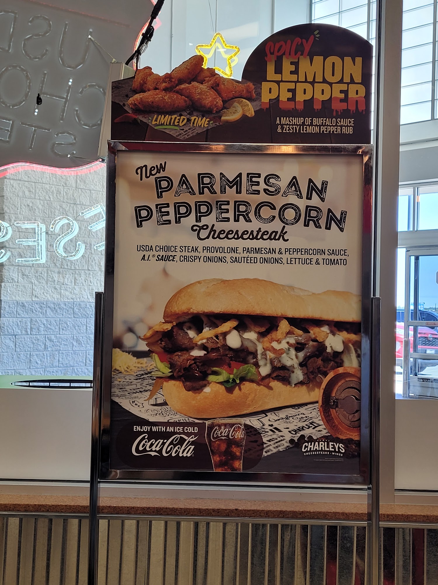 Charleys Cheesesteaks and Wings Menu