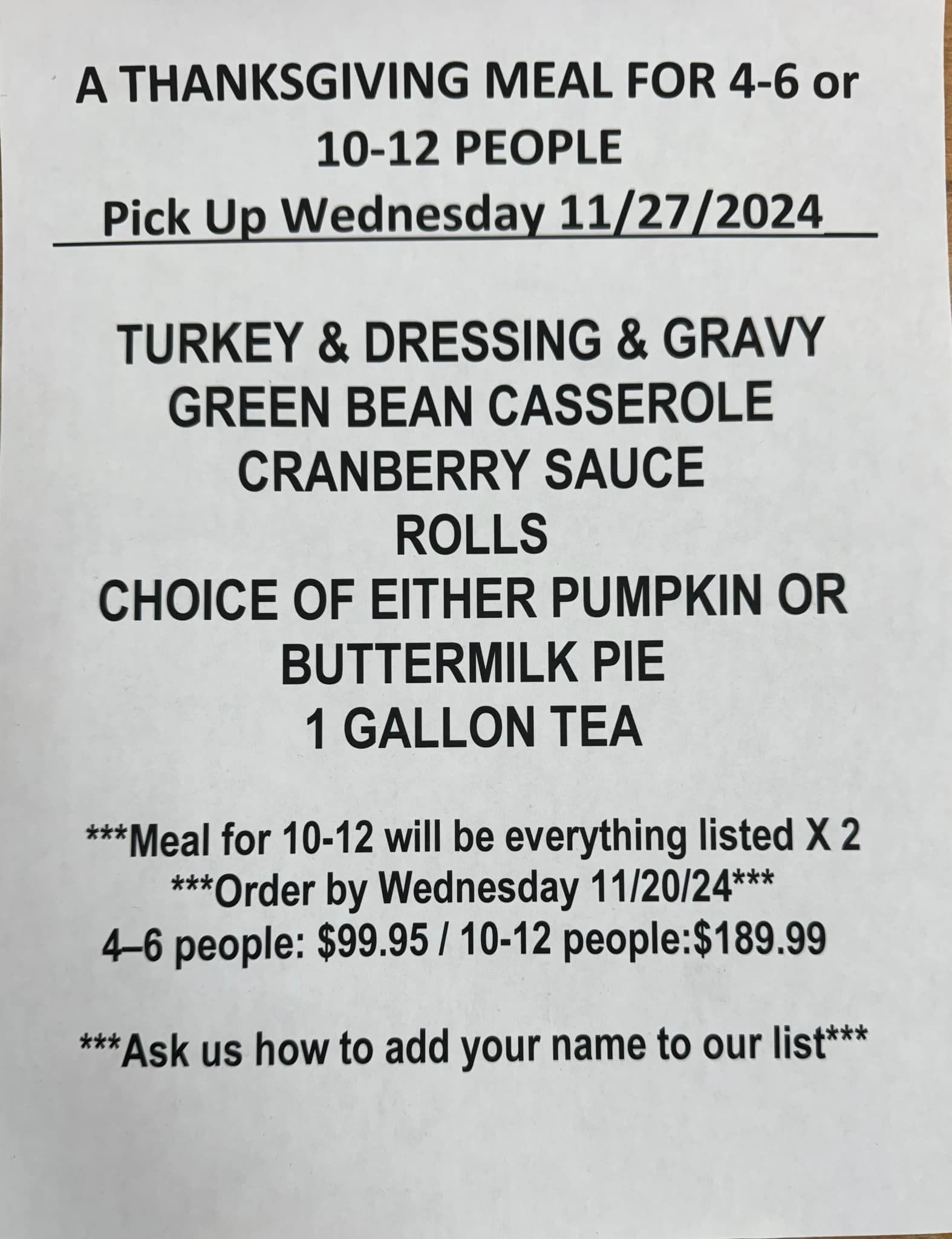 Gilbert Pecan Co Menu