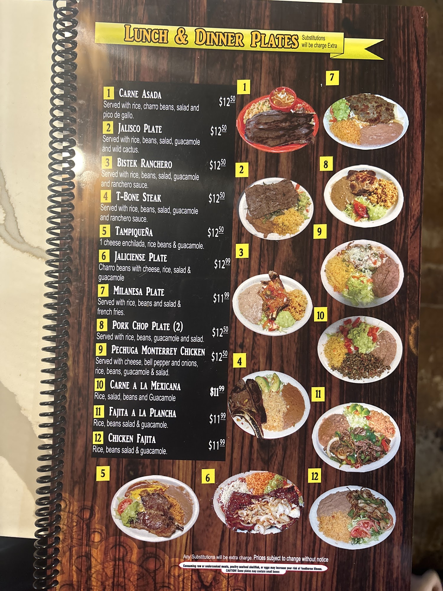 El Charro Bar and Grill Menu