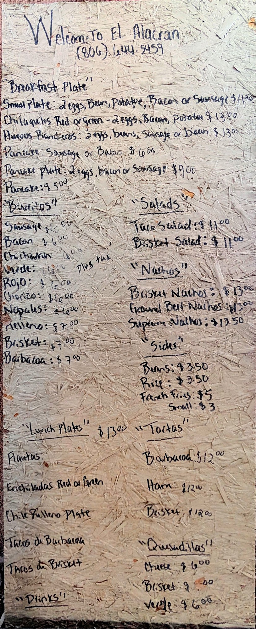 El Alacran gorditas and burritos 504 TX-207, Spearman