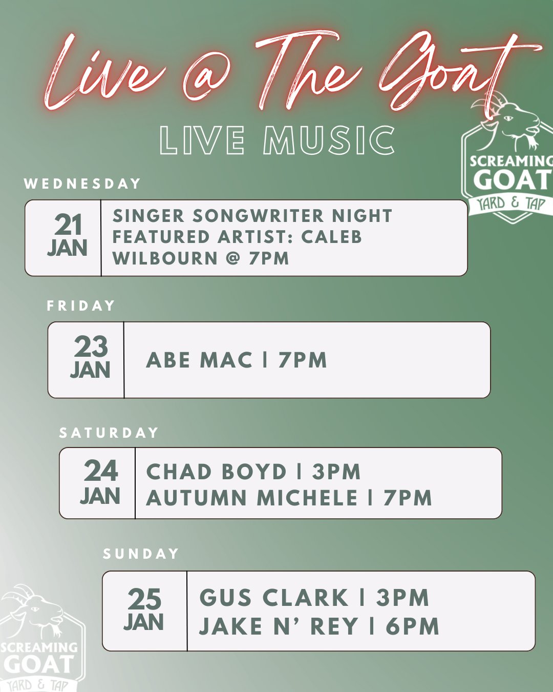 Screaming Goat Yard & Tap Spring Branch