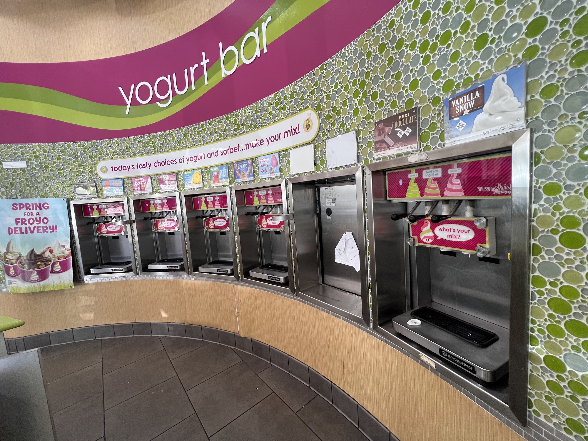 Menchie's Frozen Yogurt Menu