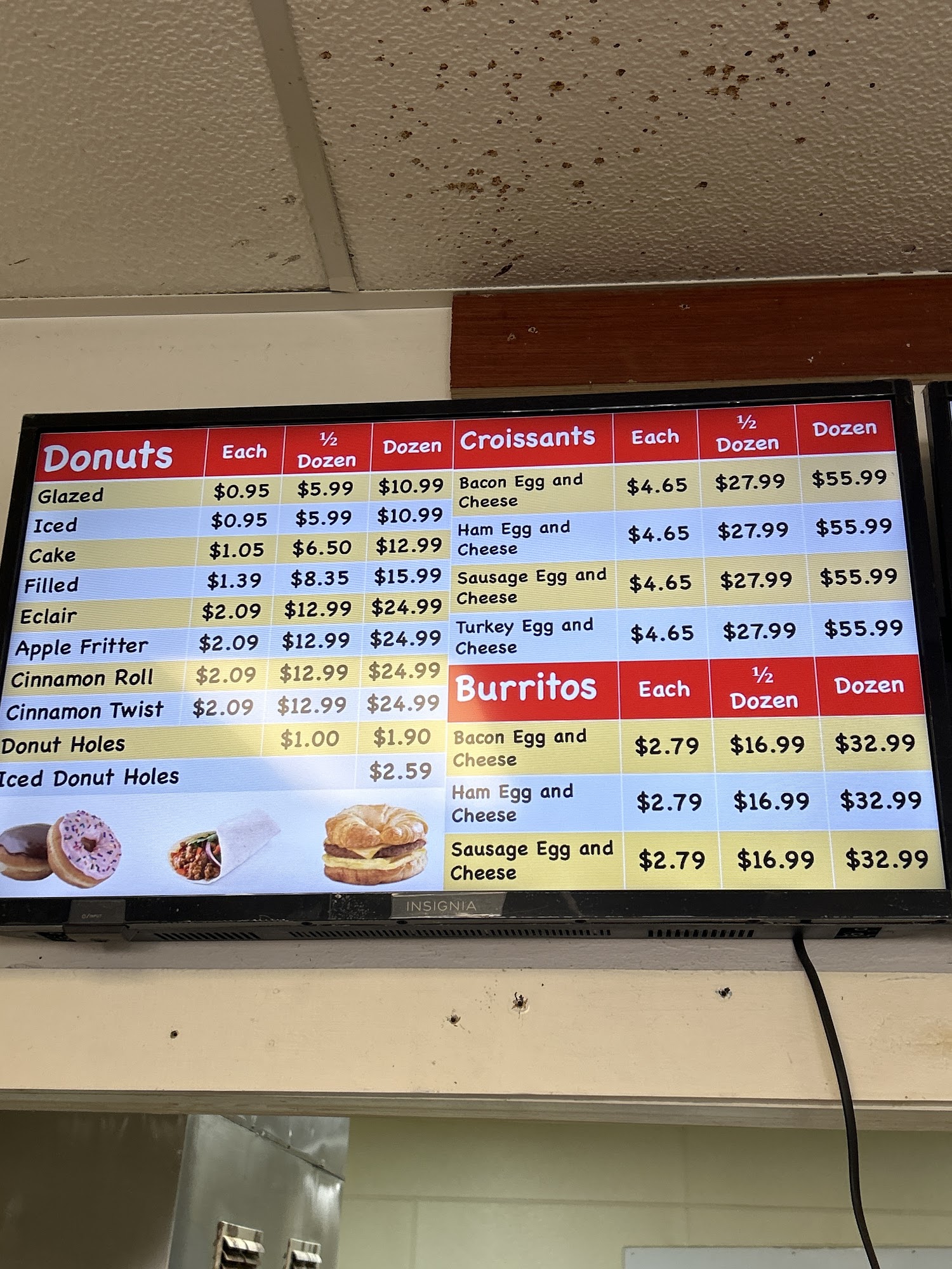 Sprinkle Donut Menu