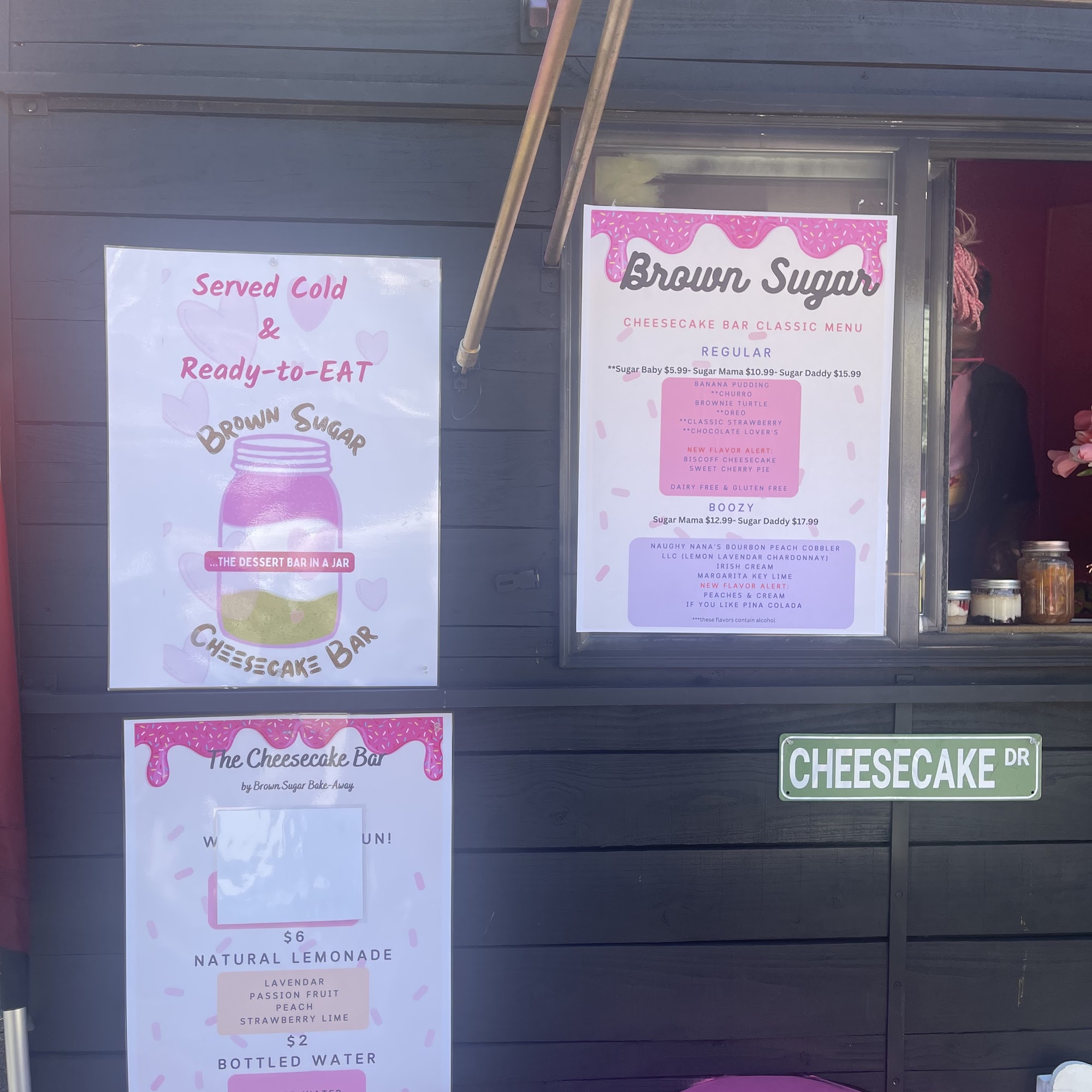 Brown Sugar Cheesecake Bar Menu