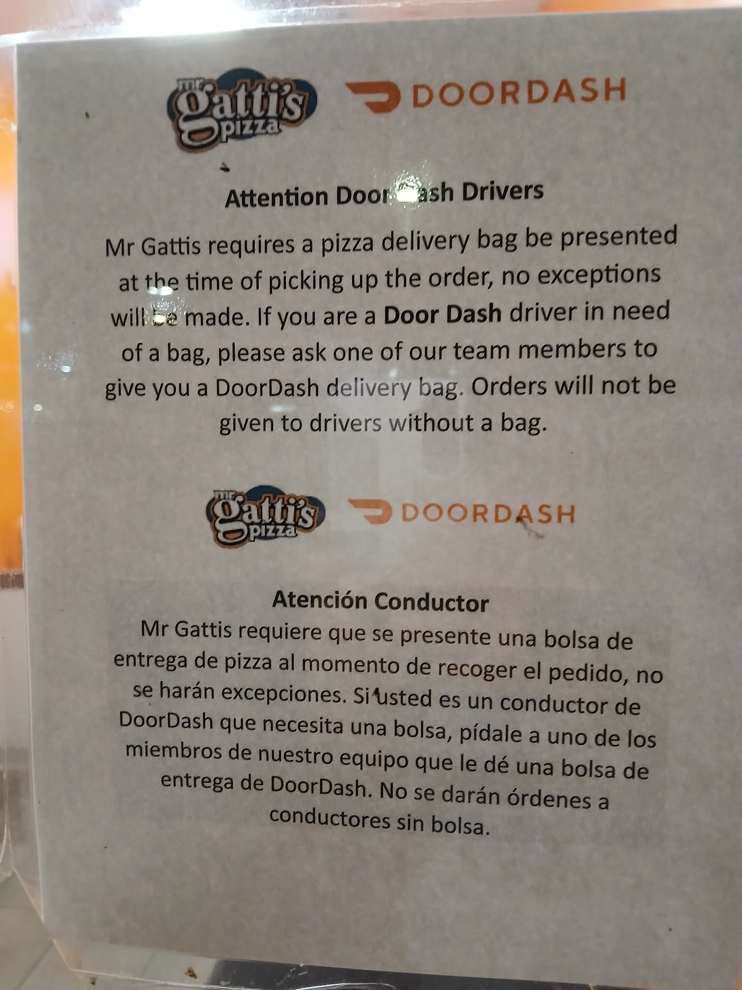 Mr Gatti's Pizza Menu