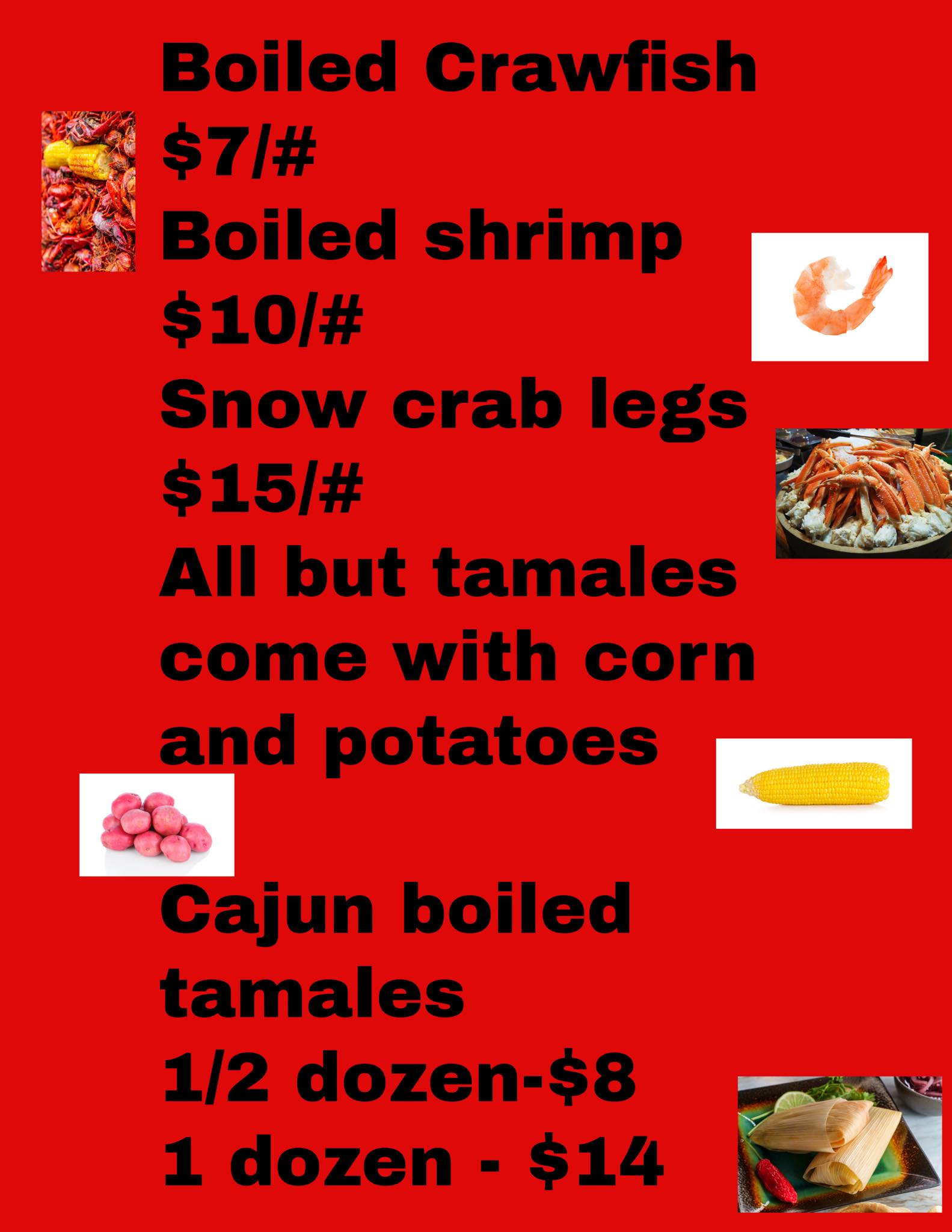 Double M Wholesale Seafood Menu