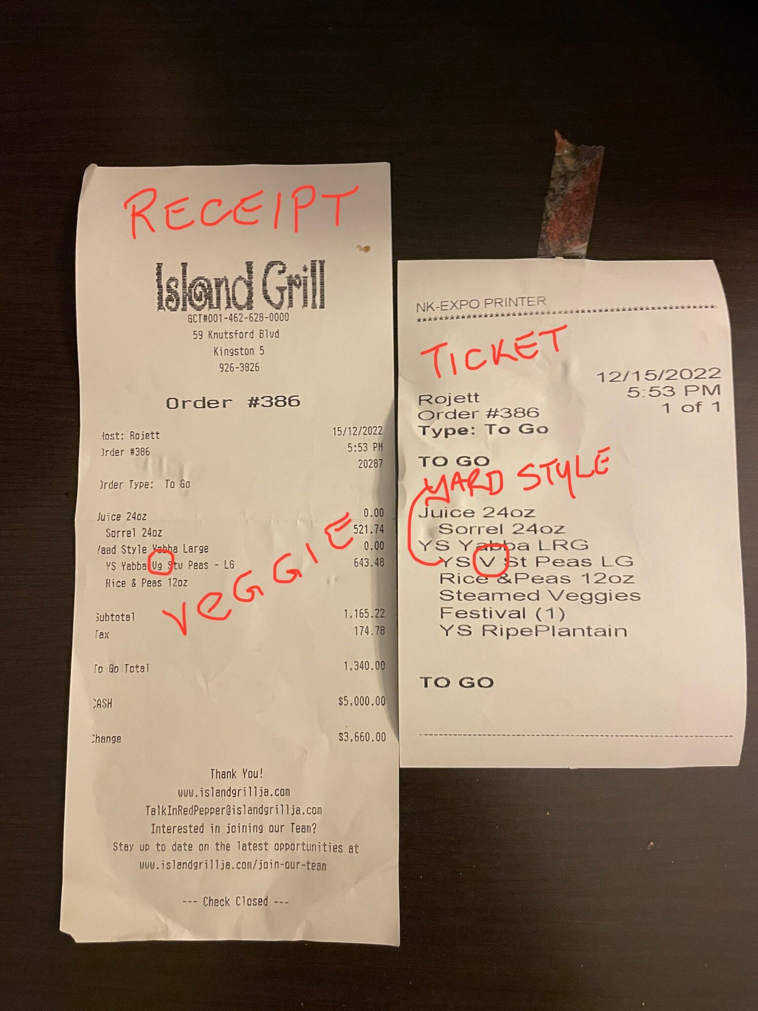 Road Island Grill Menu