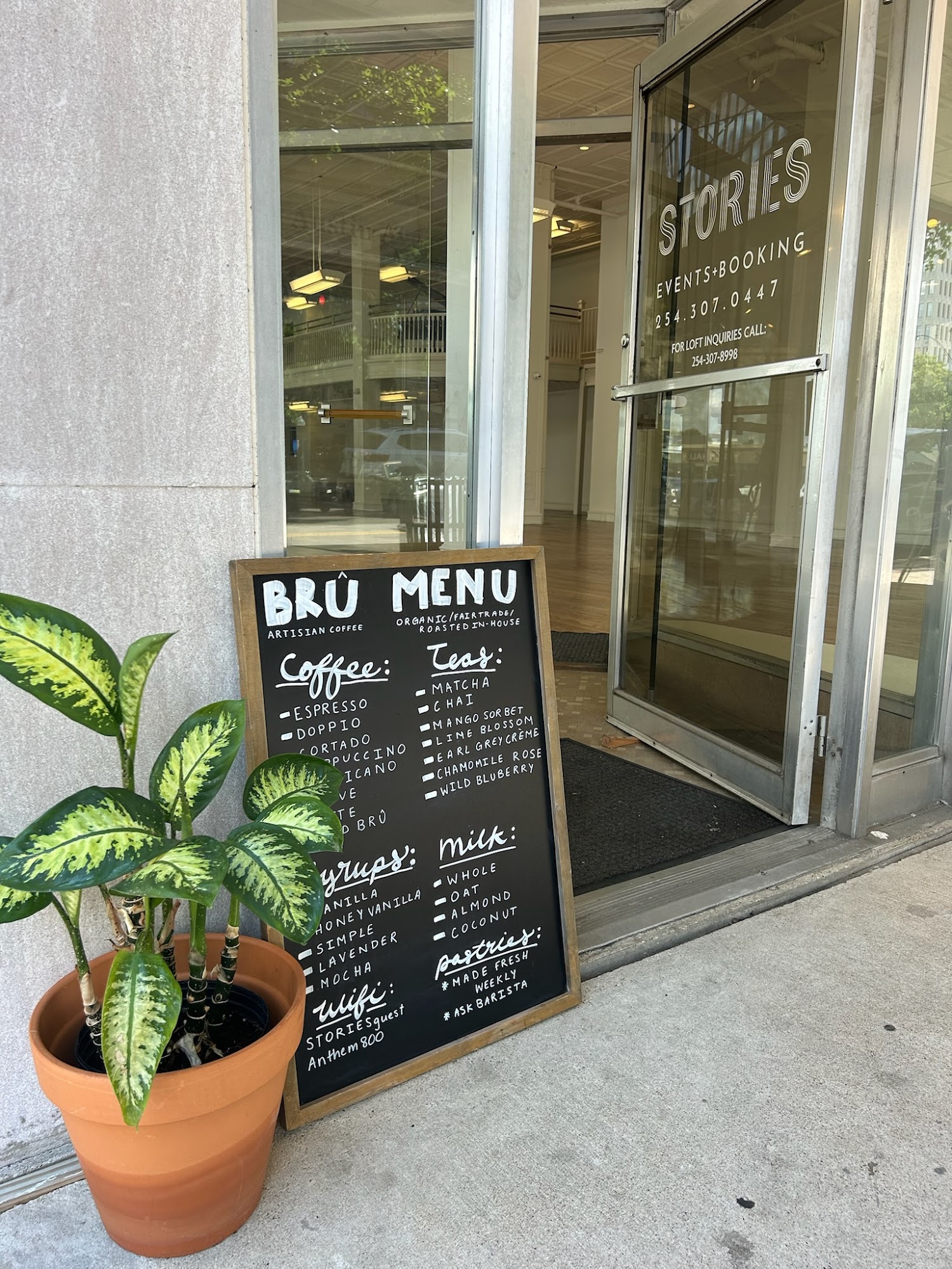 BRÛ Artisan Coffee Works Menu