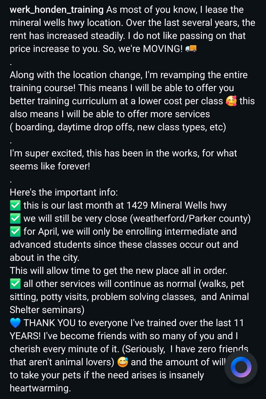 Werk Honden K9 Training Weatherford