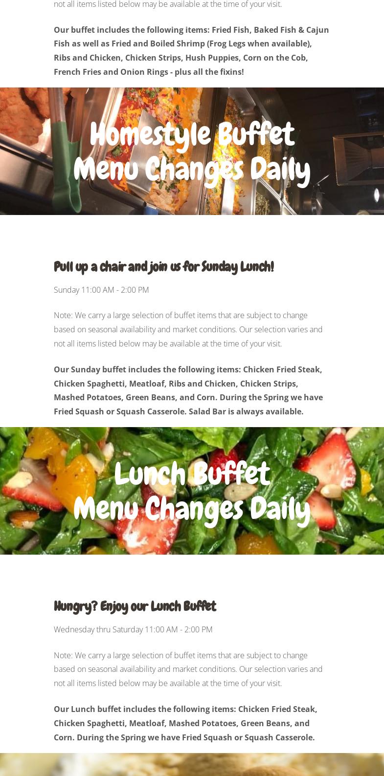 Windom Feed Sack Menu