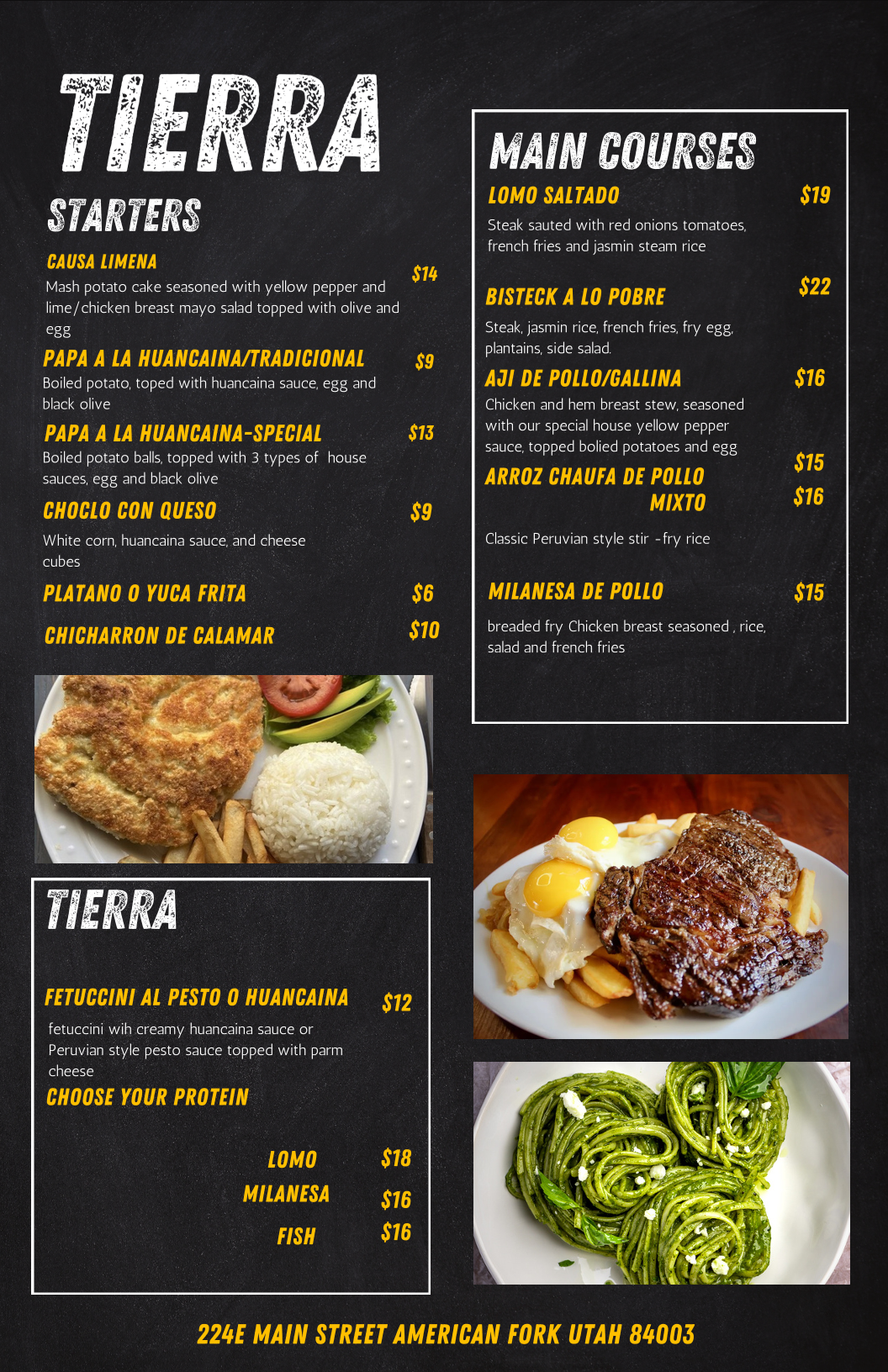 Mar & Tierra By Delipan Latin Flair LLC Menu