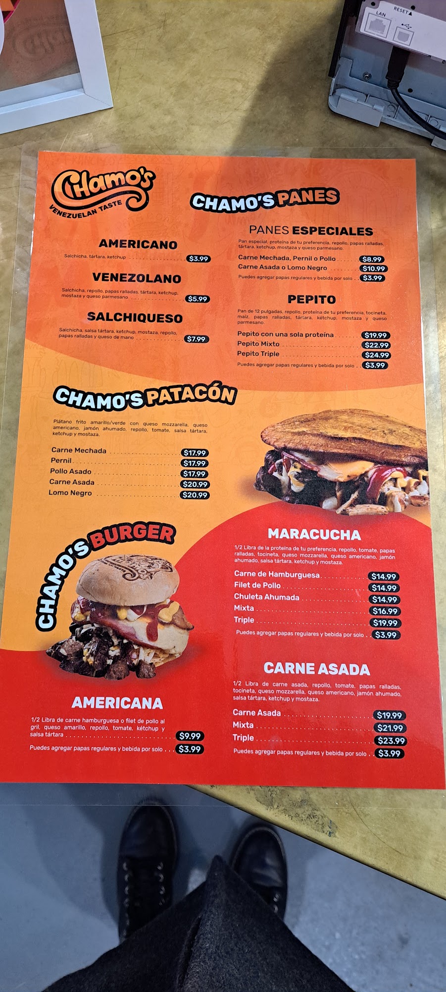 Chamos Venezuelan Taste Menu