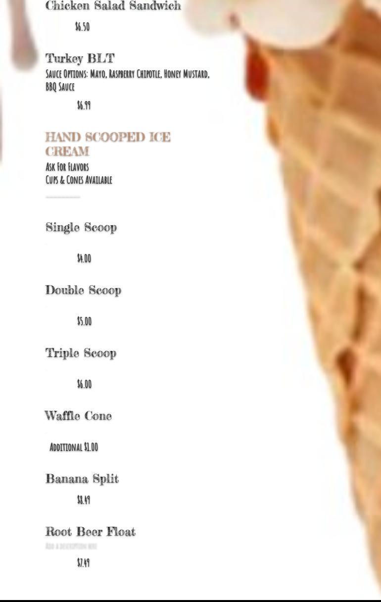 Bitter Bean Coffee Co. Menu