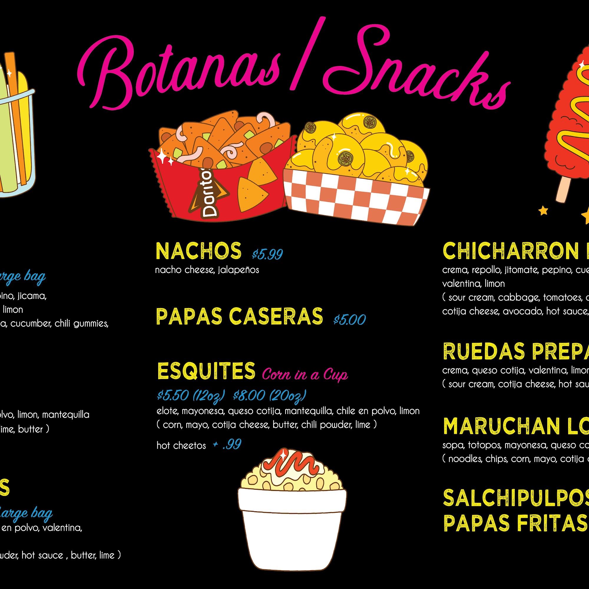 La botanita LLC Menu