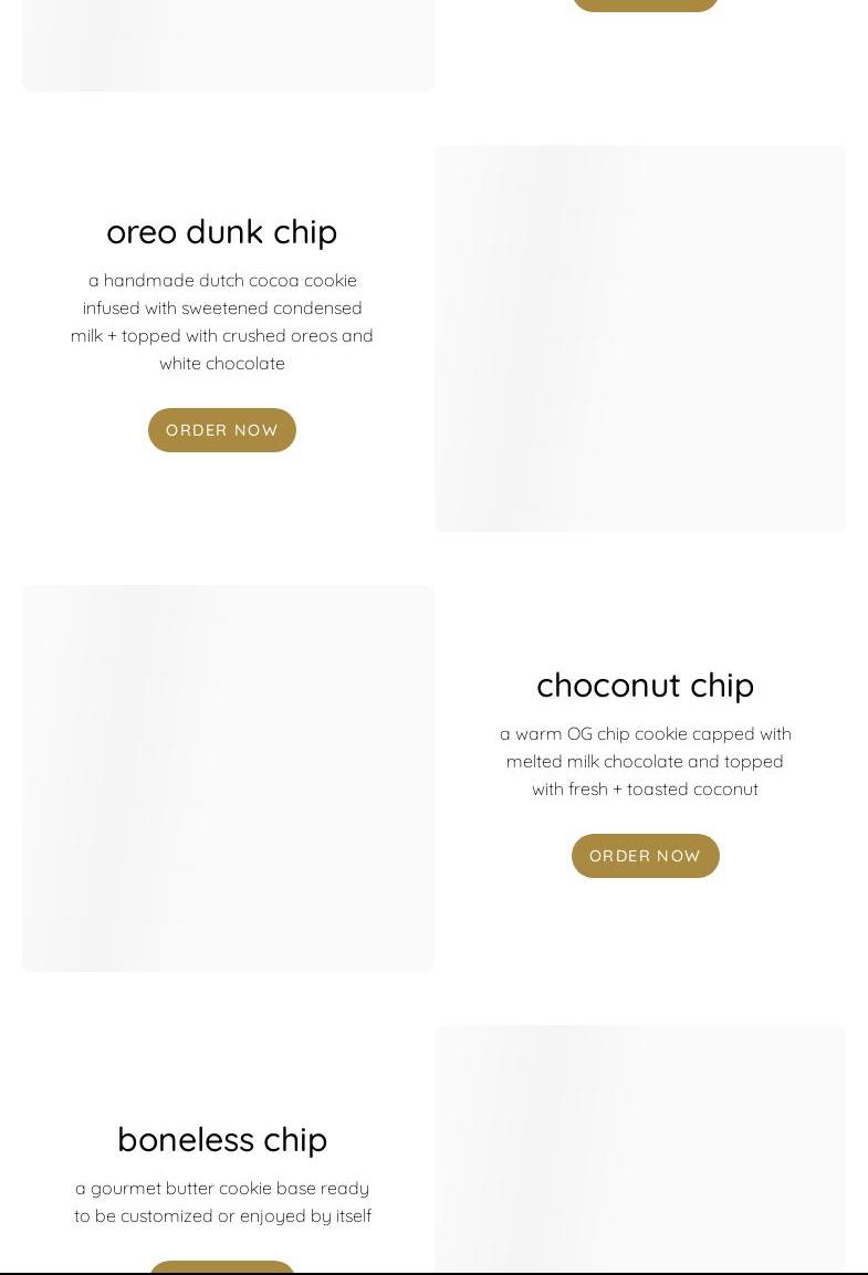 Chip Cookies Menu