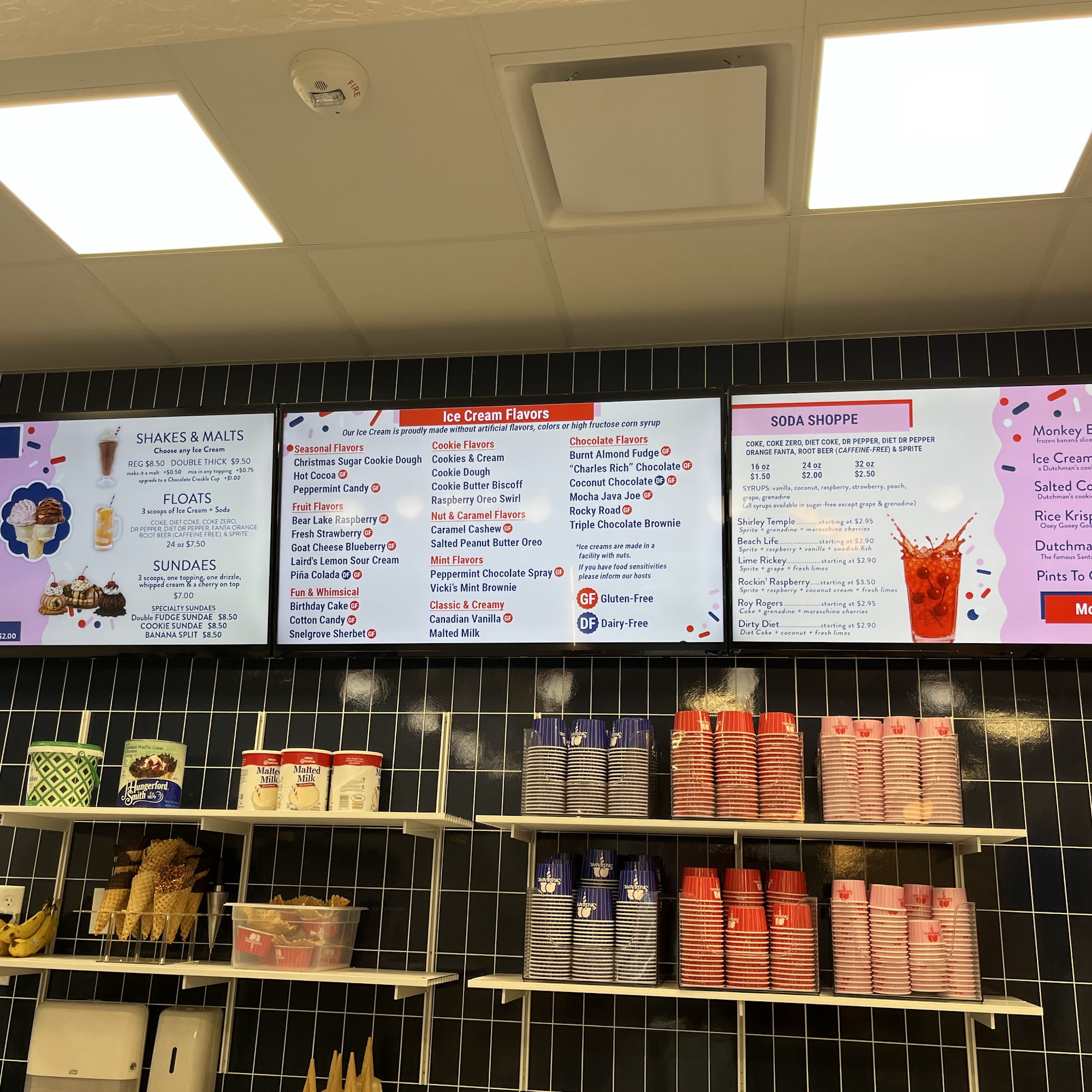 Snelgrove Ice Cream Menu