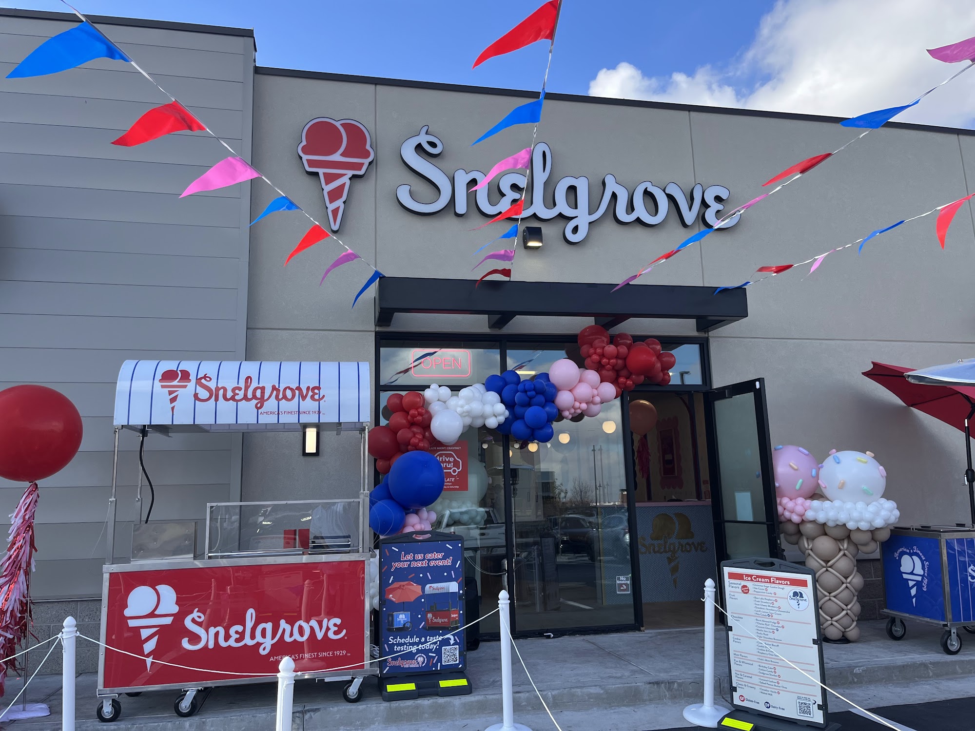 Snelgrove Ice Cream Menu
