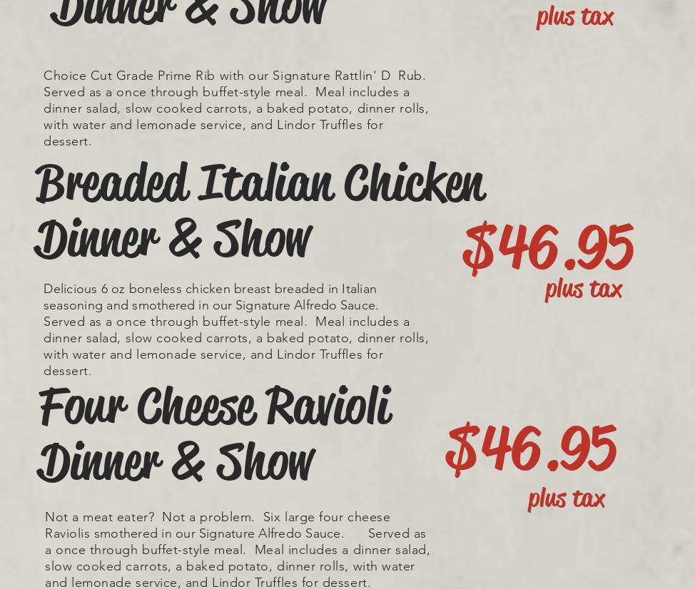 Rattlin' D Playhouse Menu