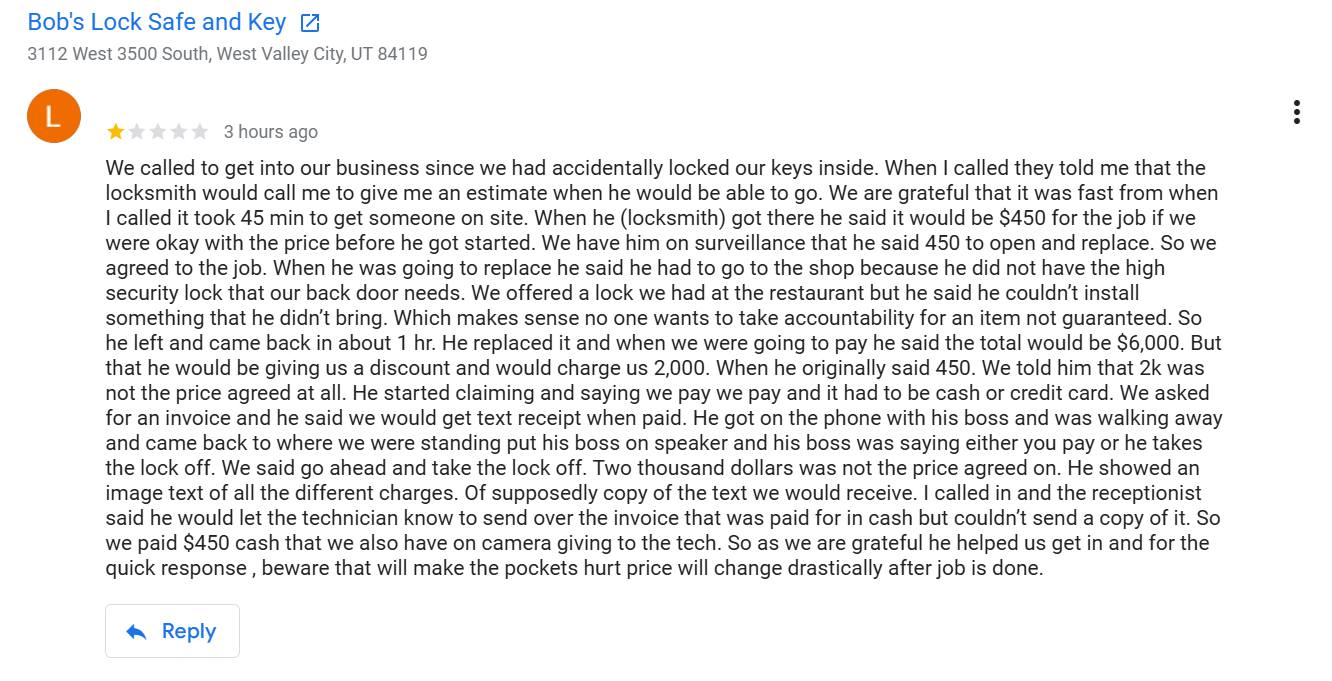 Bobs Lock Safe and Key