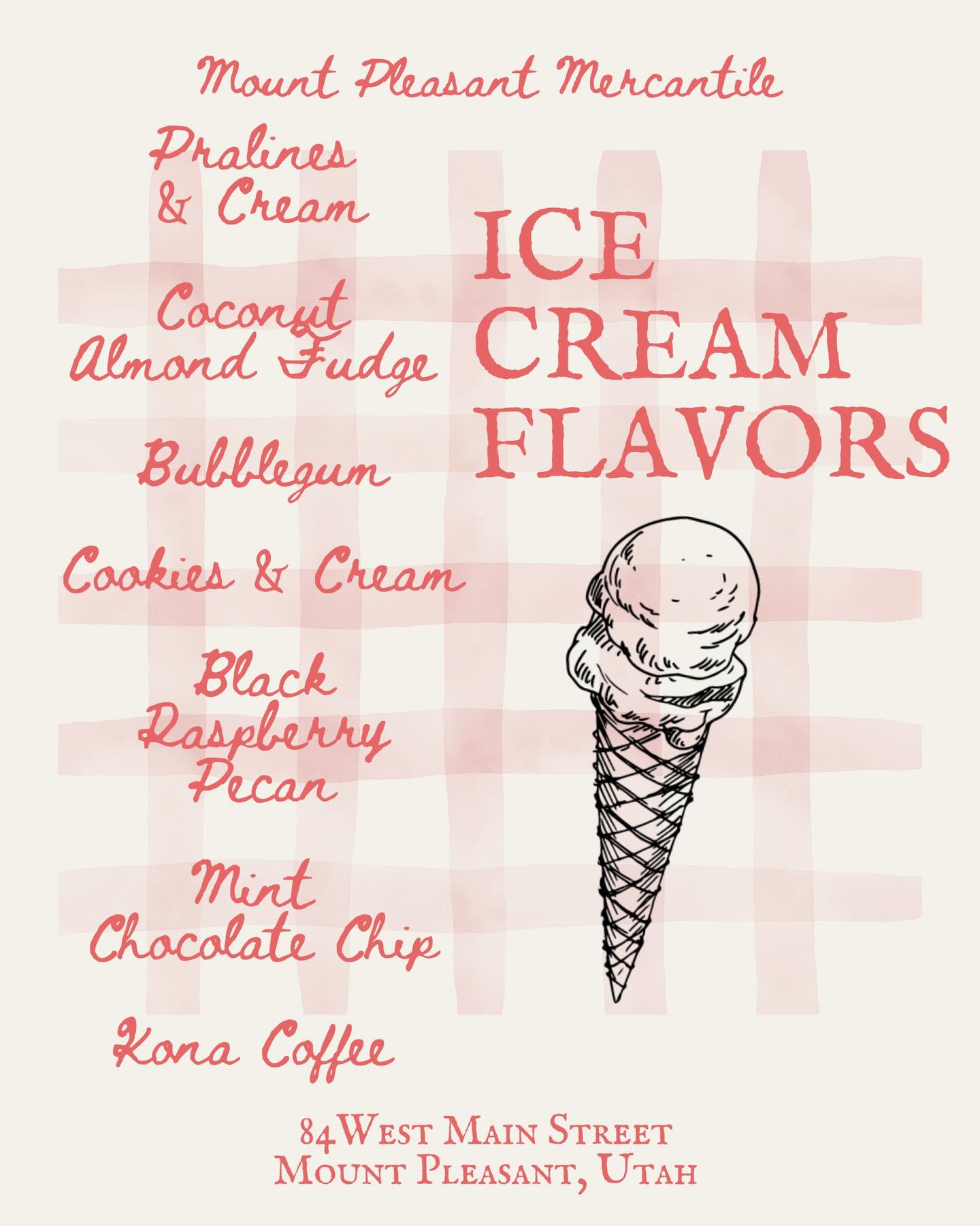 Mt Pleasant Mercantile Menu
