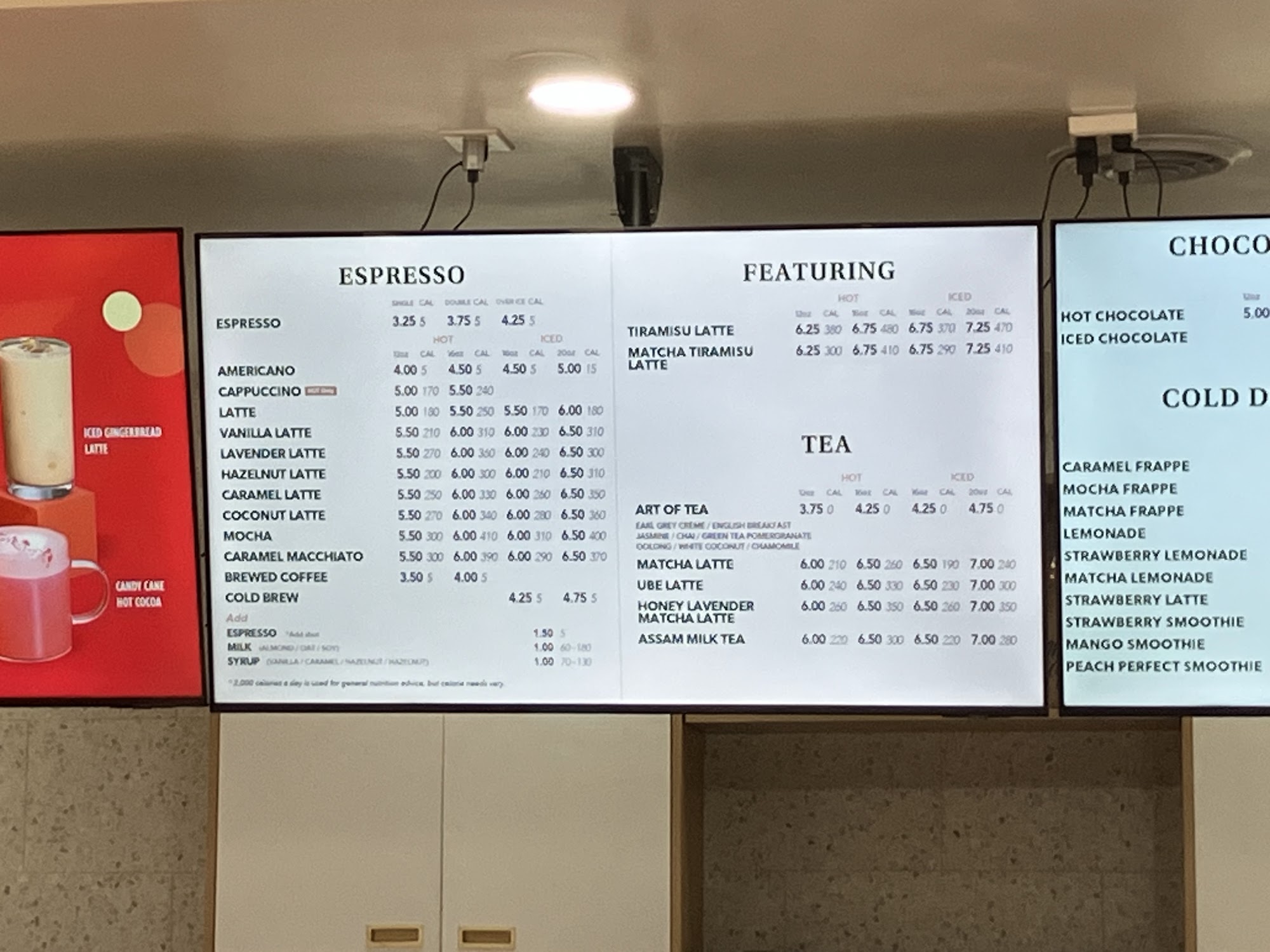 Tous les Jours Menu